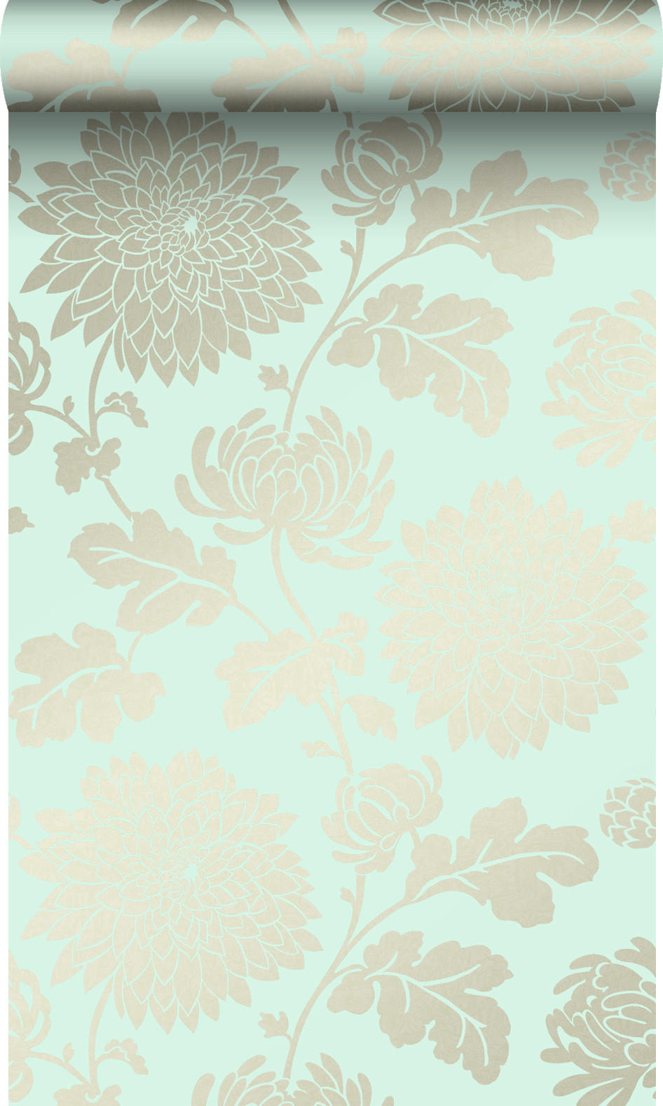 TAPETE Blumen 53 cm x 10.05 m - Grün, Papier (53/1000cm) - Origin Wallcoverings