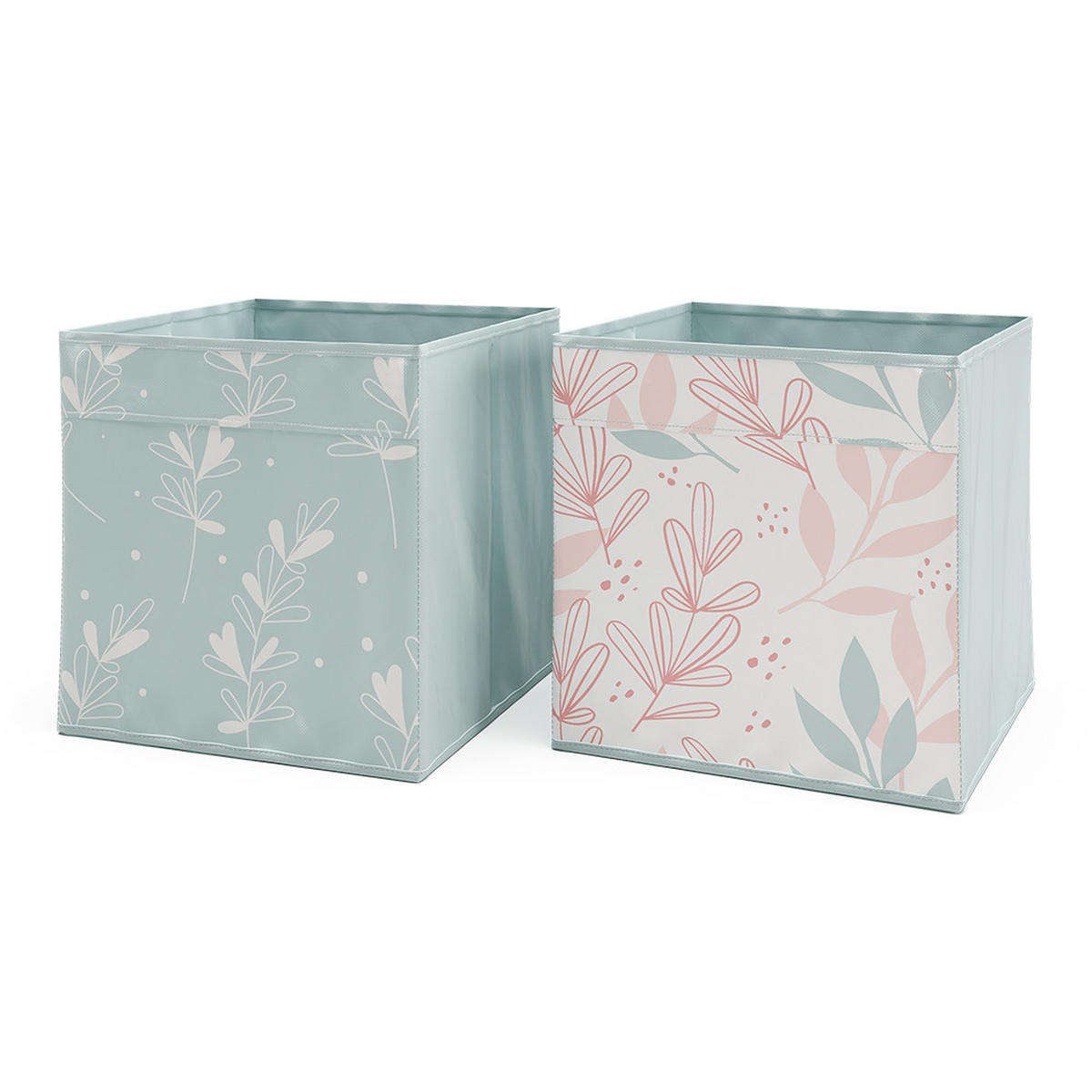FALTBOX Türkis 30 x 30 cm 2er Set - Türkis, Wellpappe (30/30/30cm) - Vicco