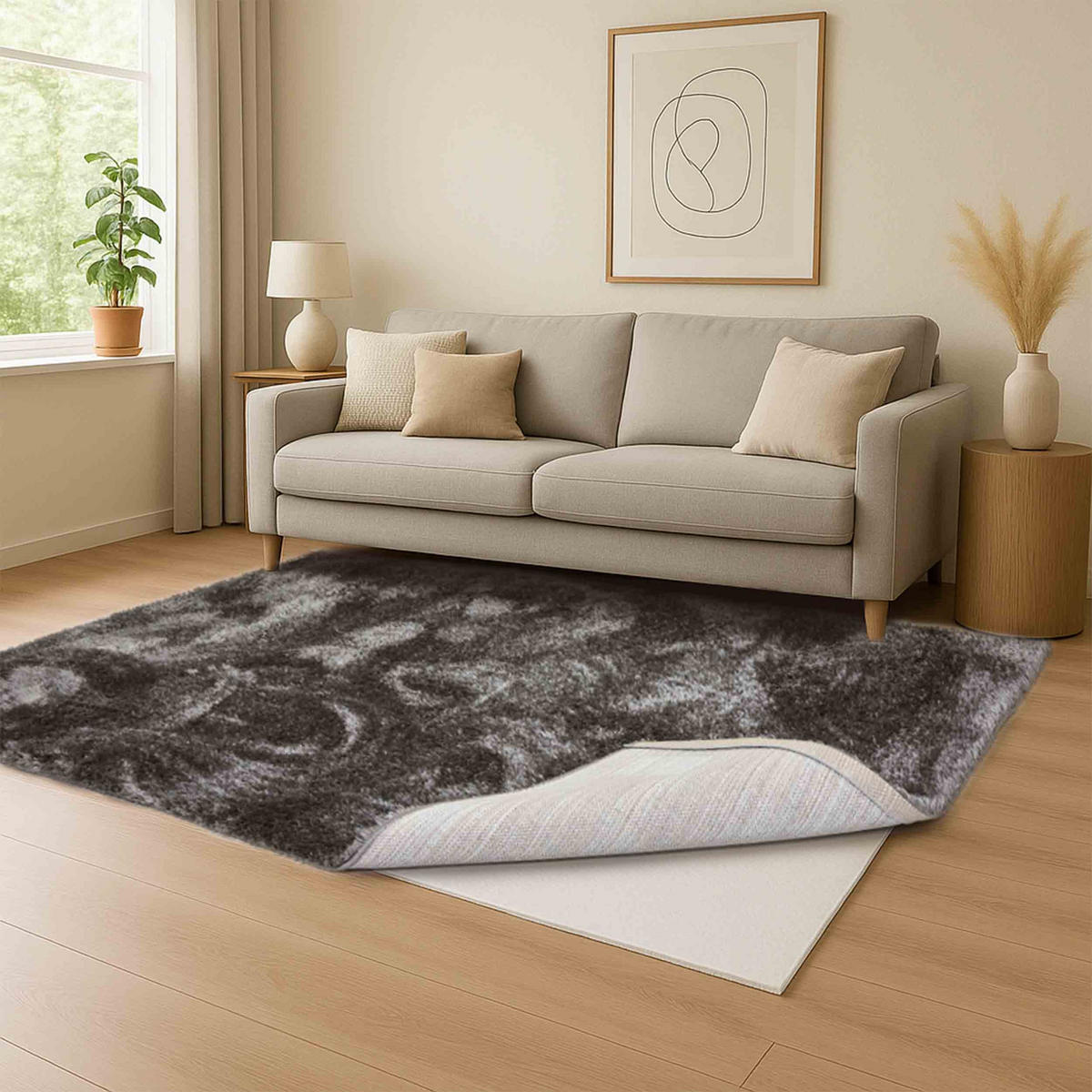 HOCHFLORTEPPICH PAULIE - Grau, Textil (120/180cm) - Astra