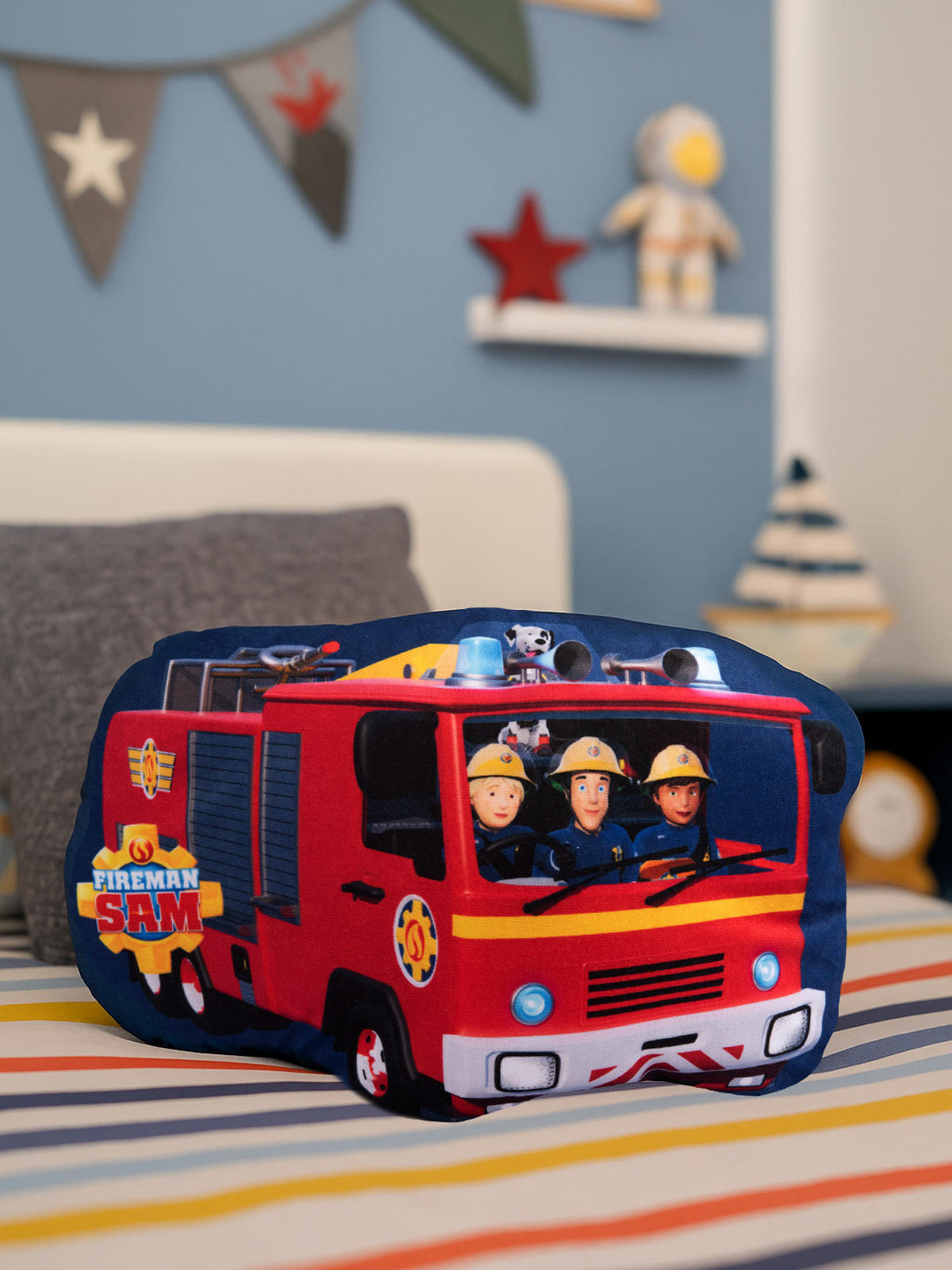 KINDERKISSEN Feuerwehrmann Sam Feuerwehr 37 x 26 cm - Multicolor, Textil (30/30cm) - Chiemsee