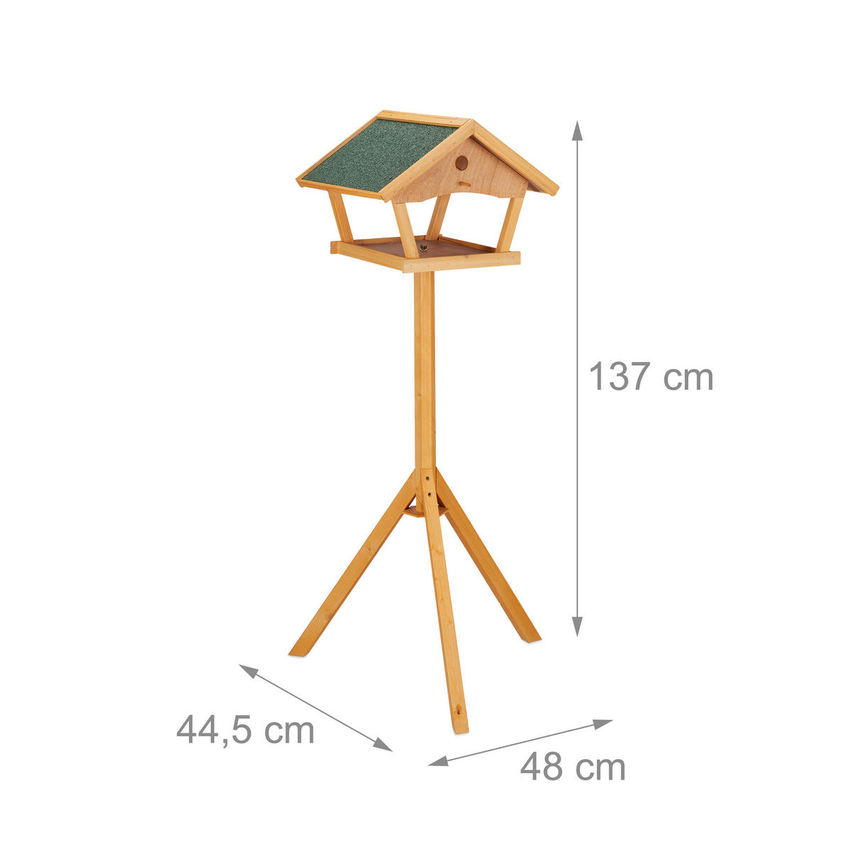 VOGELFUTTERHAUS - Orange, Holz (66/137/59cm) - Relaxdays