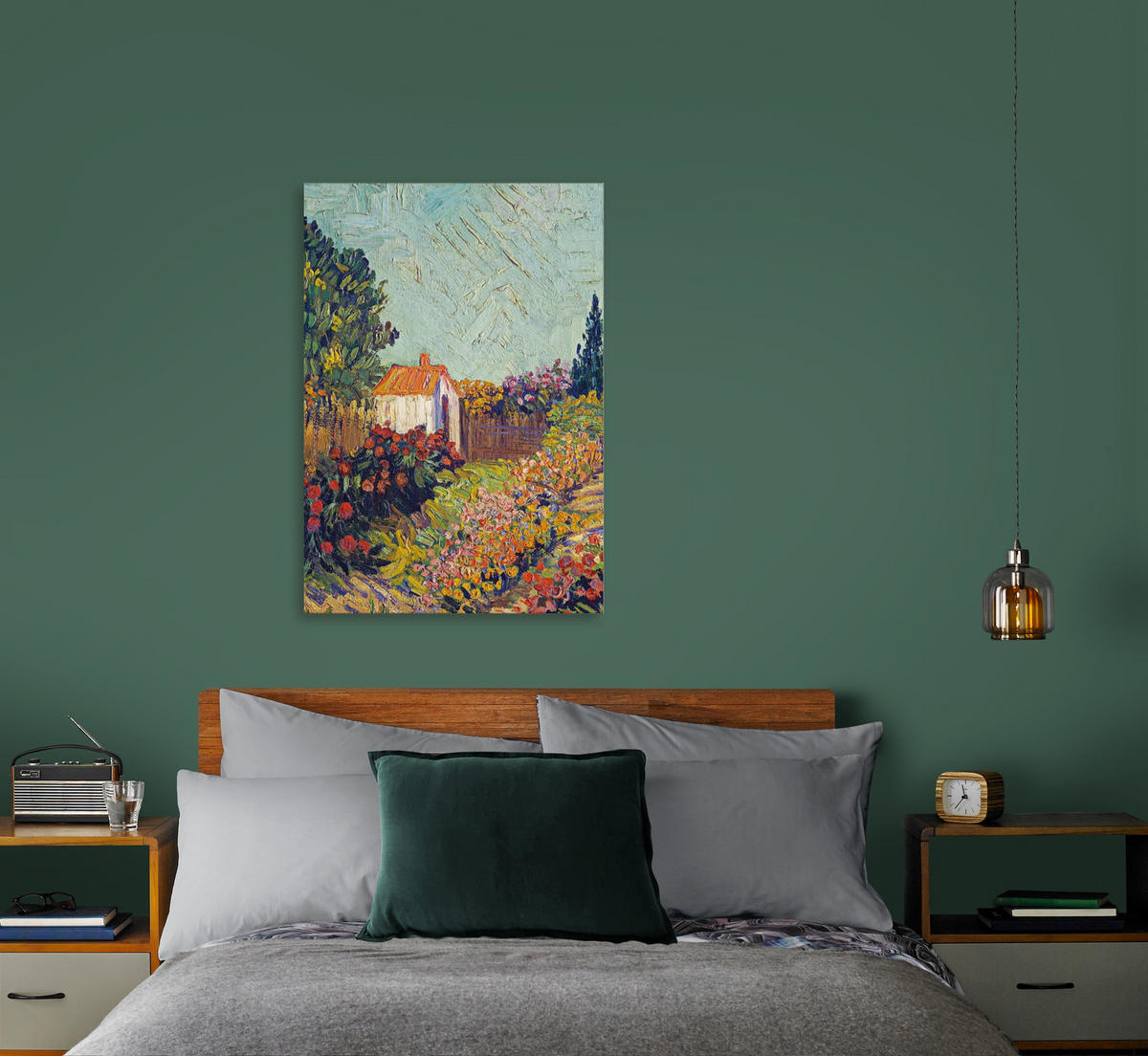 LEINWANDBILD Van Gogh Landschaft - Multicolor, Wellpappe/Textil (100/70cm) - Art for the Home