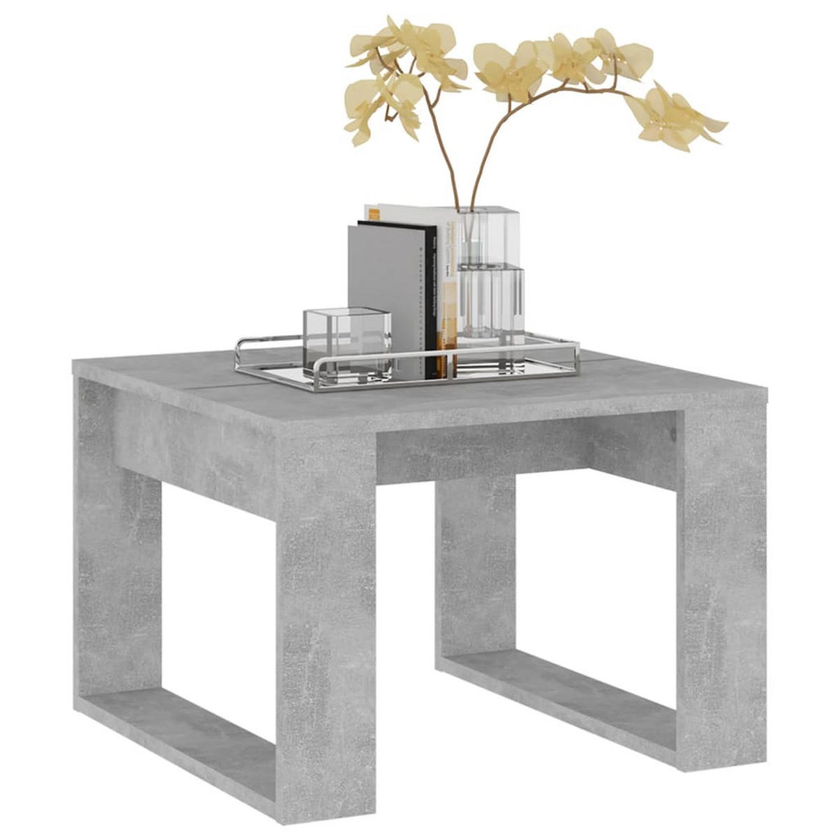 BEISTELLTISCH Betongrau 50x50x35 cm Holzwerkstoff - Grau, Holzwerkstoff (50/50/35cm) - furnicato