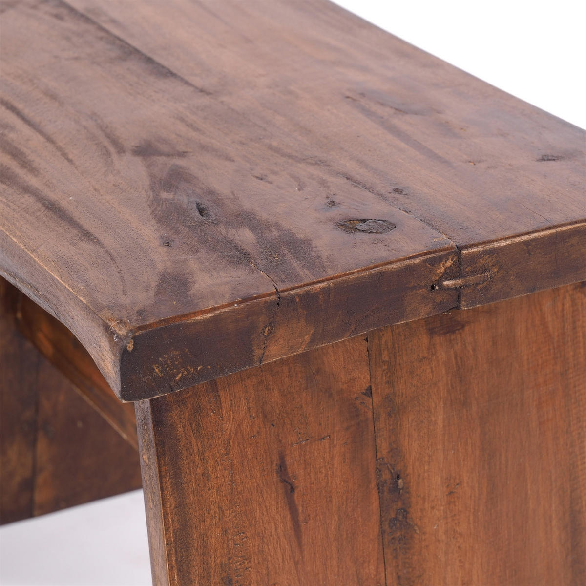 HOCKER SCHEMEL 40 Mahagoni Massivholz 02 hellbraun - Hellbraun, Holz (40/31/25cm) - DESIGN DELIGHTS