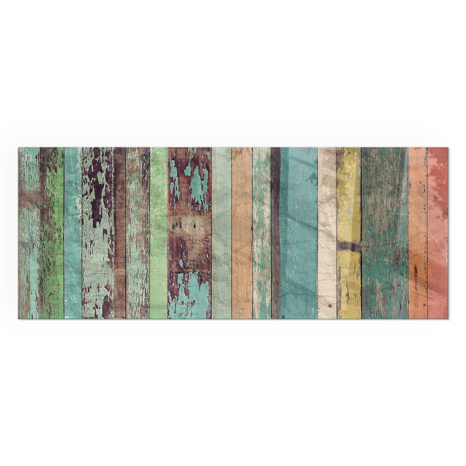 GLASPLATTE für Kamin 125x50 cm - Türkis, Glas (125/50/0.4cm) - TULUP