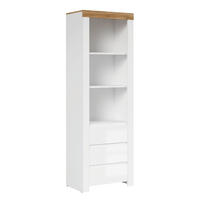 BÜCHERREGAL Hella Weiß und Holz - Weiß, Holzwerkstoff (68/203/42cm) - Petits-meubles
