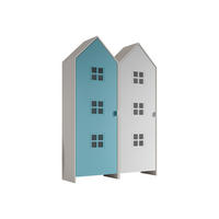 REGALSCHRANK Set Kania 115x37x171 MDF+Holzwerkstoff Weiß /Bunt - Blau/Weiß, Holzwerkstoff (115/171/37cm) - 58aufmkessel
