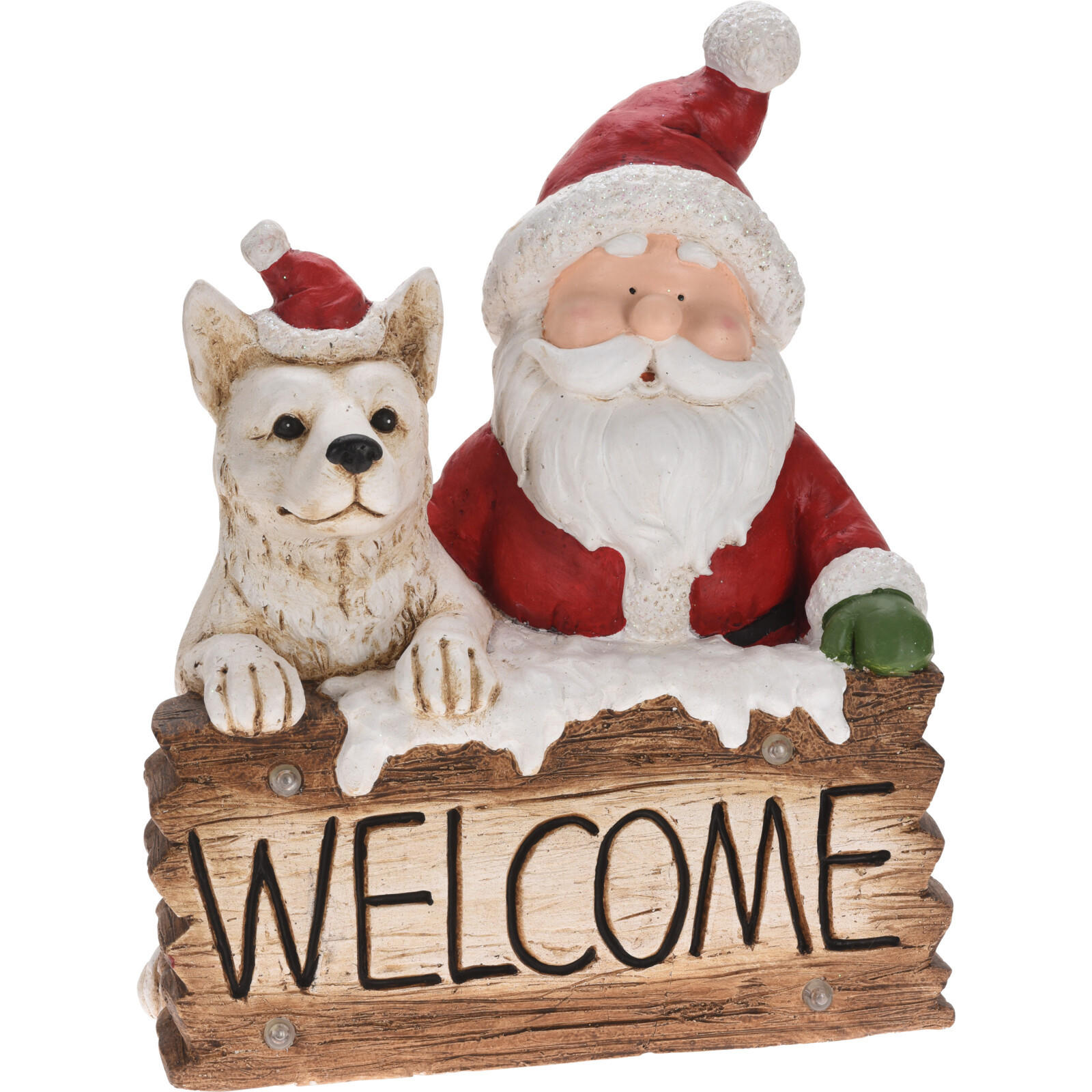 WEIHNACHTSDEKO mit LED-Beleuchtung und Musik Welcome 41/22,5/50 cm - Multicolor, Kunststoff (22.5/50/41cm) - Home Styling Collection