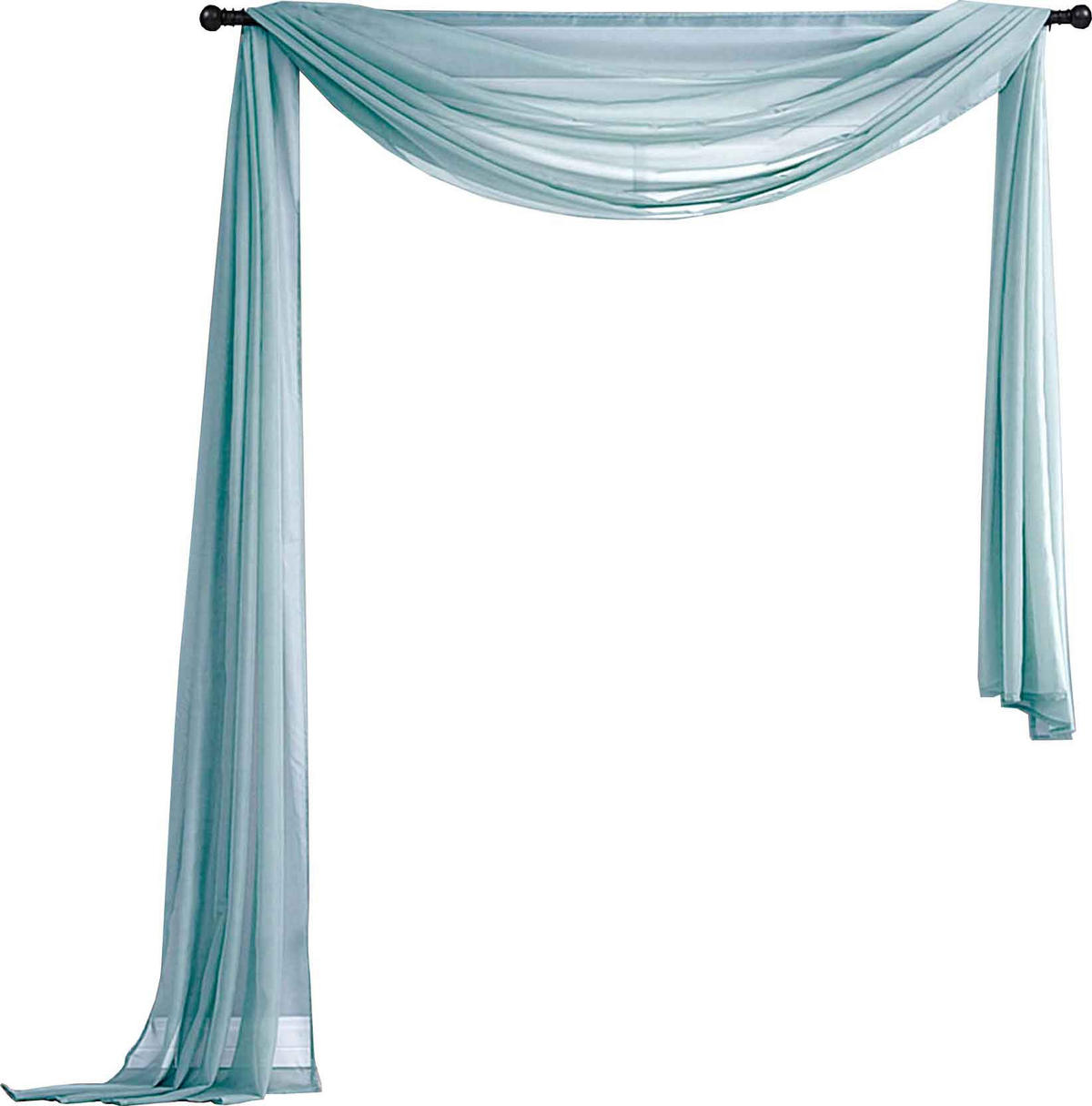 QUERBEHANG 1ER SET HxB 140x600 Hellblau - Hellblau, Textil (140/600/600cm) - Gardinenbox