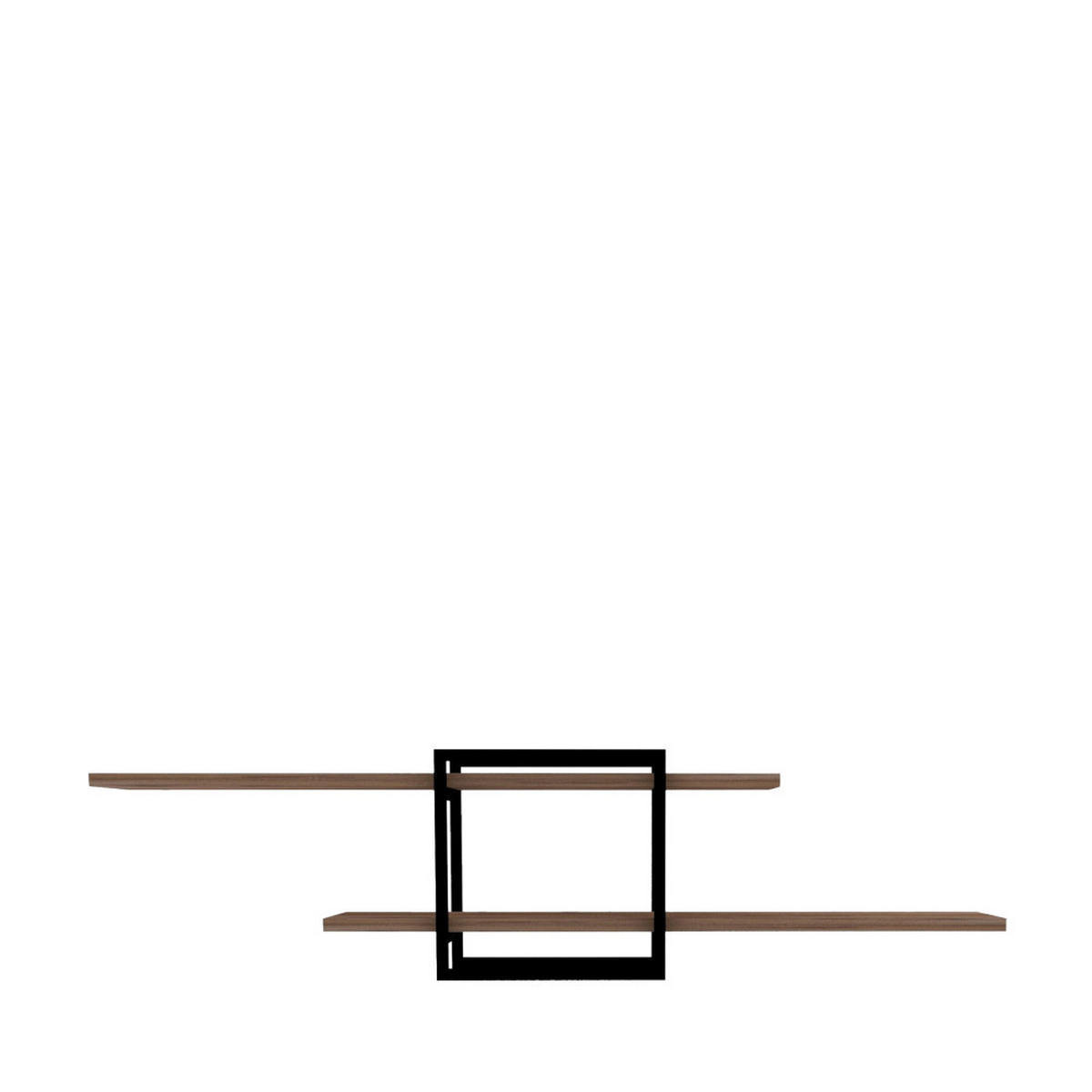 WANDREGAL aus Holz und Metall L120cm - Moa - Helles Holz - Eschefarben, Holz (120/30/17cm) - Drawer