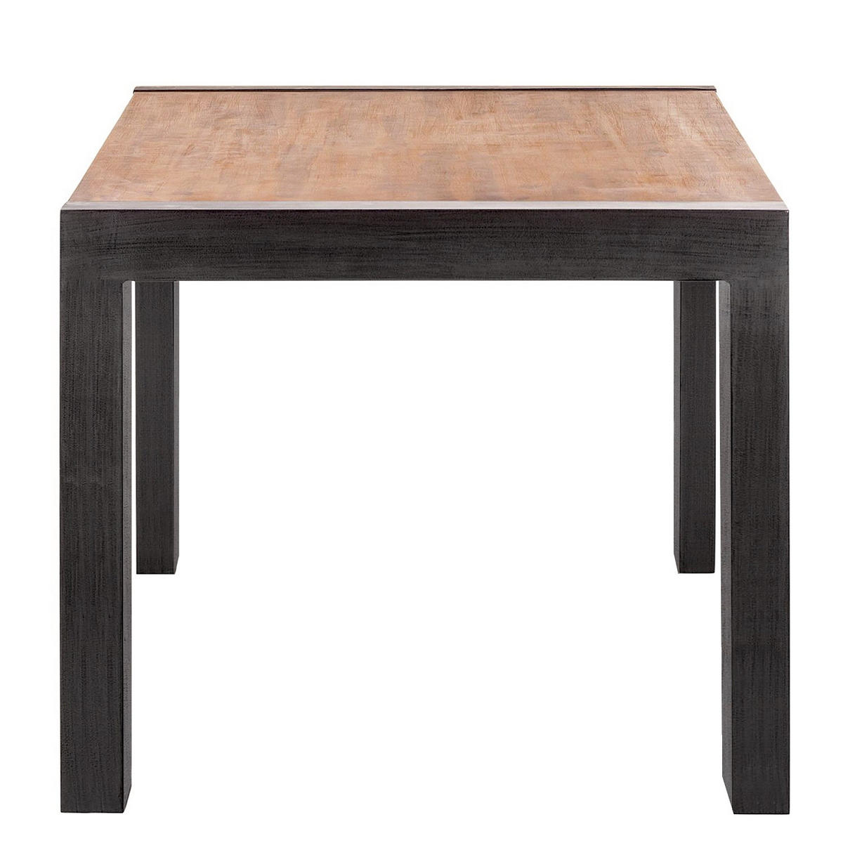 ESSTISCH mit Ausziehfunktion - Akazie massiv / Metall - Akaziefarben, Holz (90/160/76cm) - home24