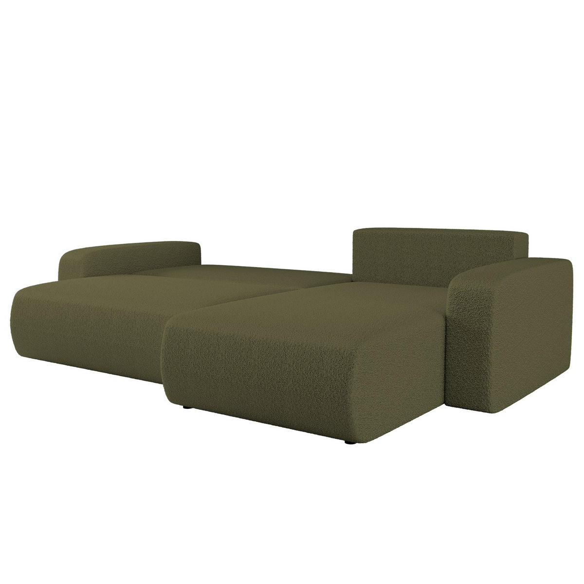 SCHLAFSOFA MILANO XL Und Bettkasten Stoff Quelle Olive Rechts - Olivgrün, Holz (274/82/145cm) - Kaiser Möbel