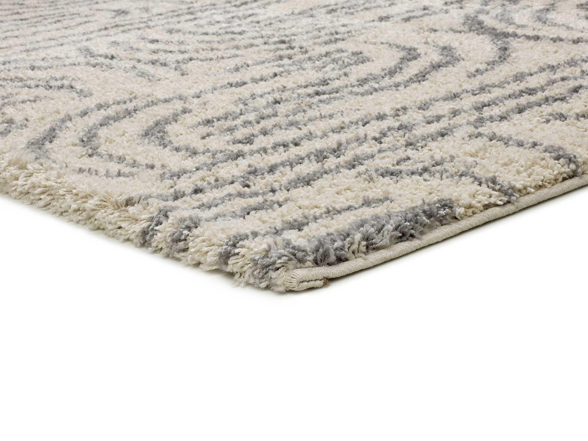 Thumbnail - Atticgo Hochflorteppich, Grau, Beige, Textil, Abstrakt, Rechteckig, 160x230 cm, Oeko-Tex® Standard 100, für Fußbodenheiz...