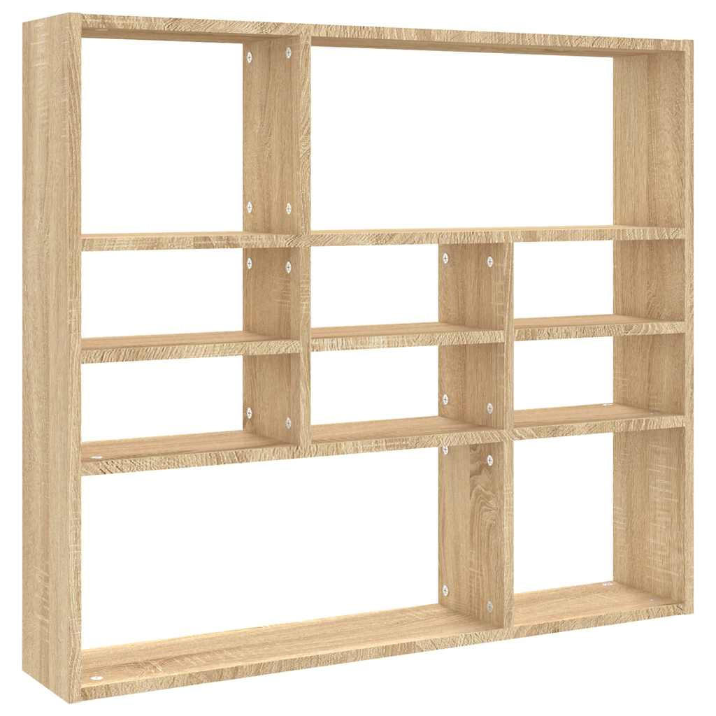 vidaXL Wandregal Sonoma Eiche 90x78x16 cm