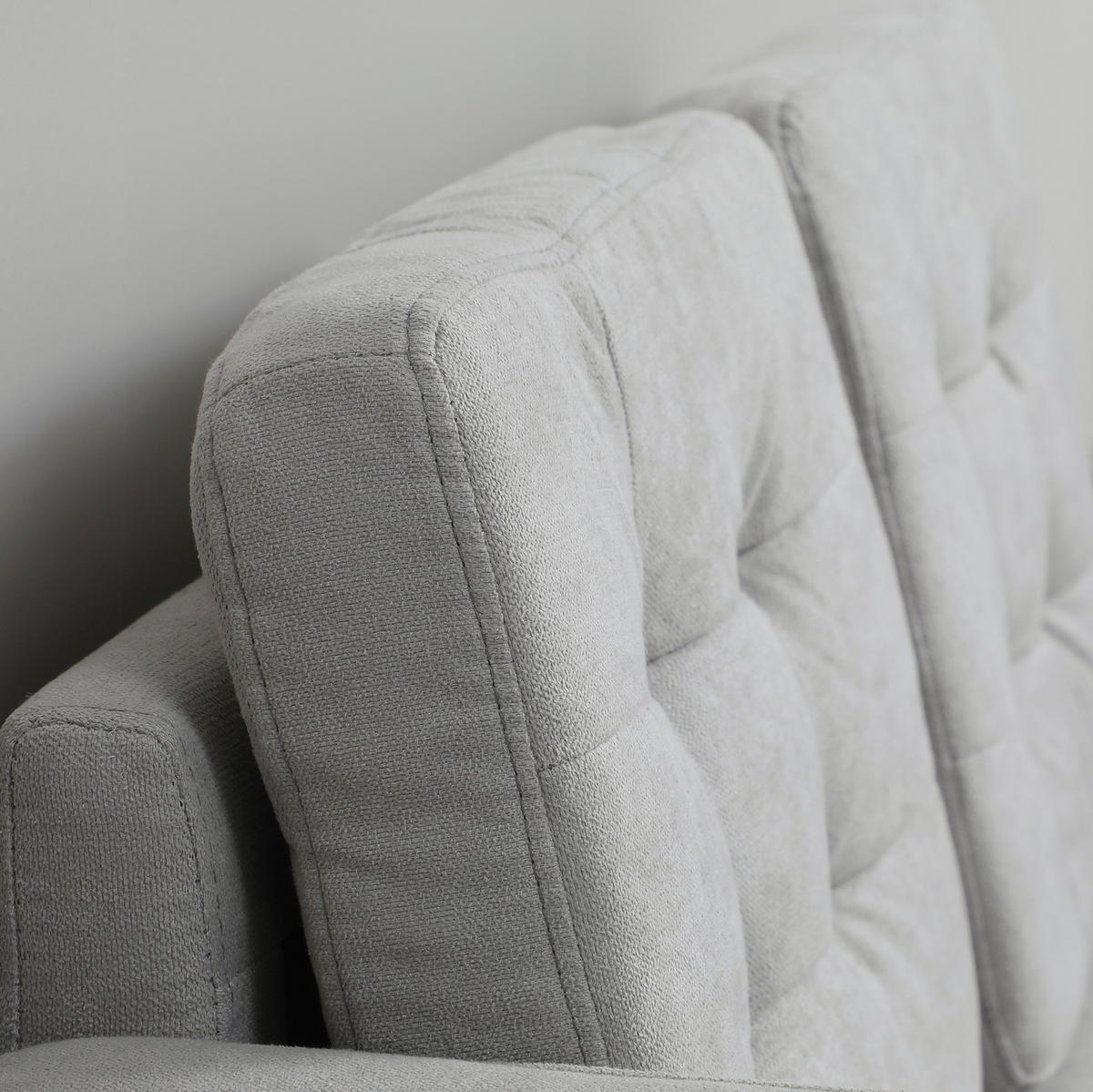 SOFA 2-Sitzer mit Stauraum 117 cm Samtoptik Hellgrau - Hellgrau, Holzwerkstoff (117/78/62cm) - Meubliv