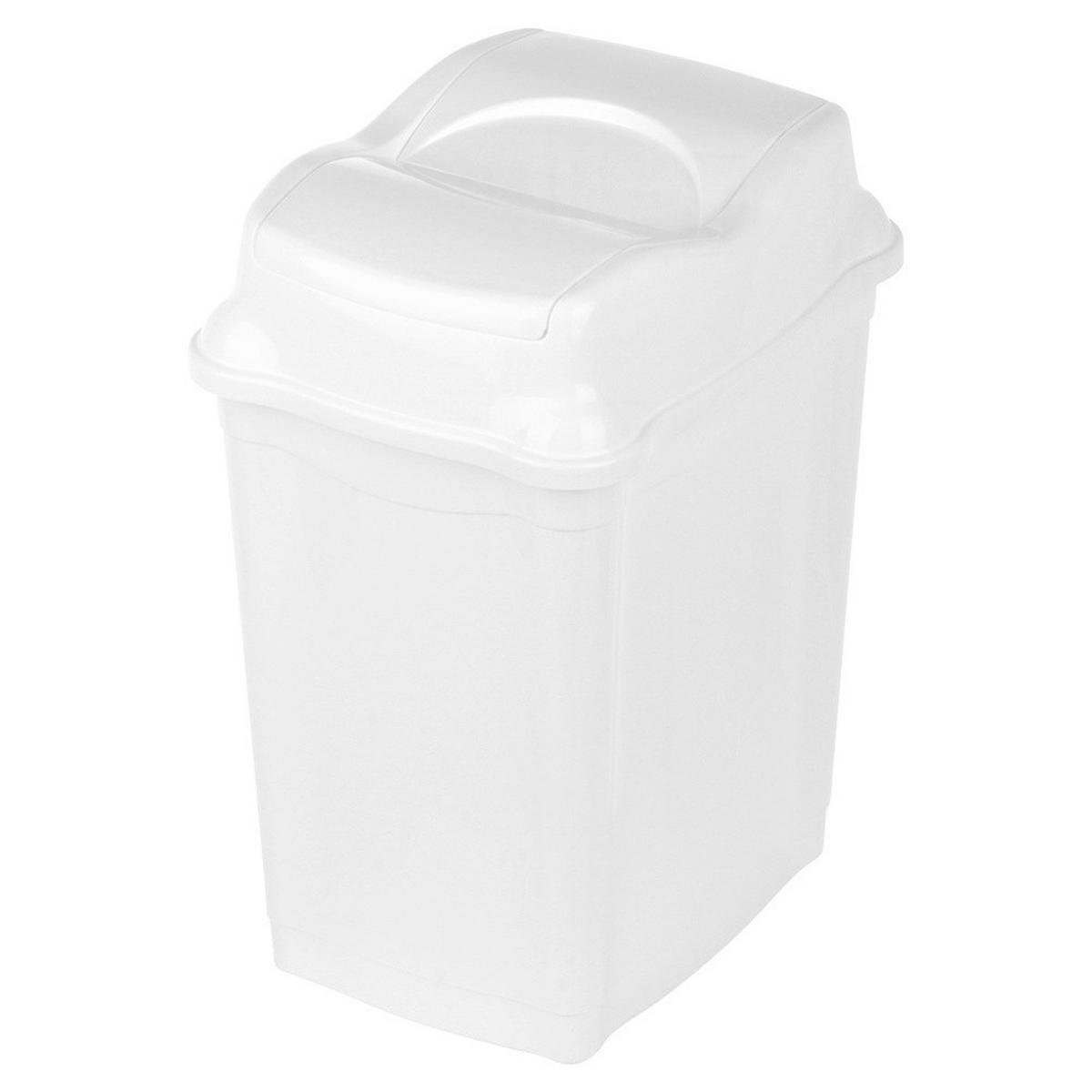 ABFALLEIMER, Kunststoff, weiß, 16 l - Weiß, Kunststoff (26/35/26cm) - Orion 