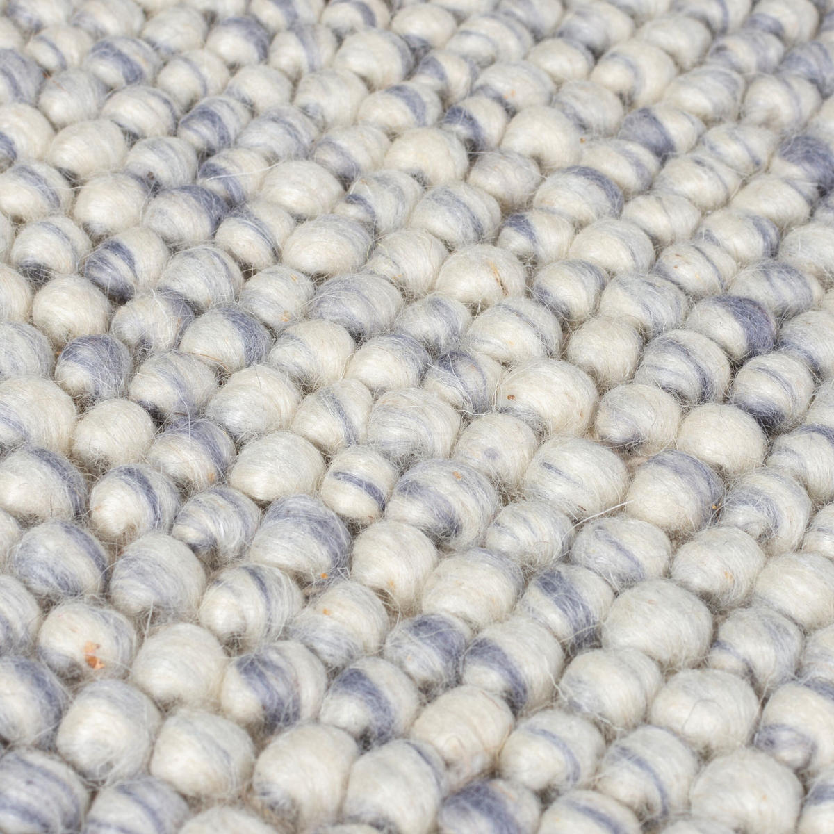 TEPPICH aus Wollmischung, handgewebt mit stilvollem Noppeneffekt, strapazierfähig Hellblau Läufer 60x230 - Blau, Textil (60/230cm) - KADIMA DESIGN