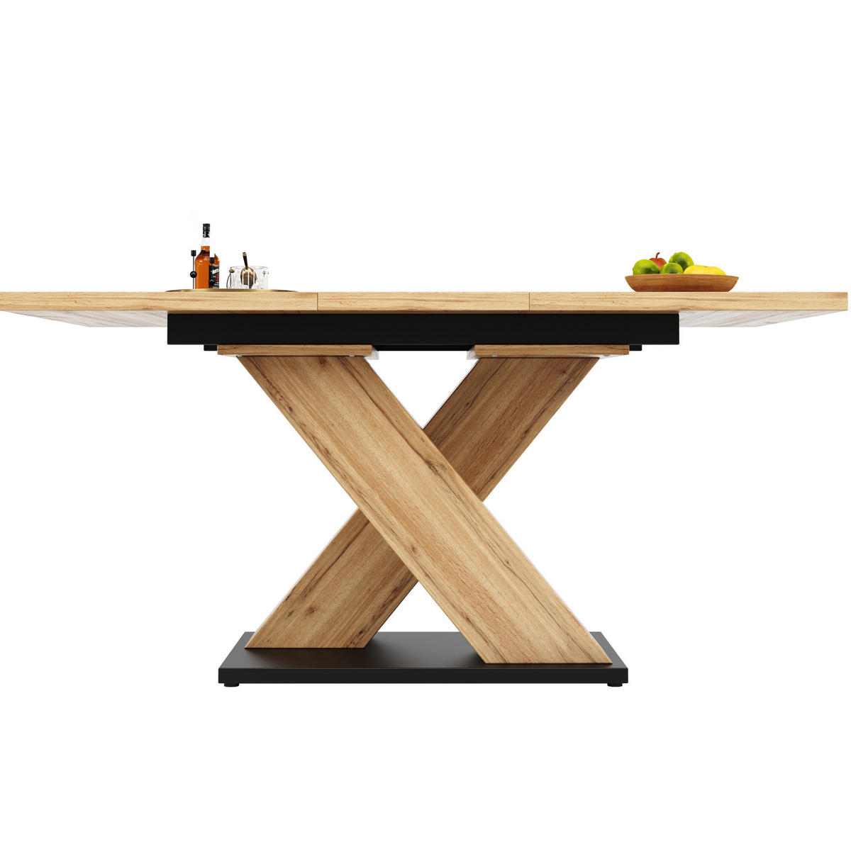 AUSZIEHTISCH 119/80/75 cm in Holzoptik – ausziehbar für 6–8 Personen - Hellbraun, Holzwerkstoff (158.5/80/75cm) - BEAOK