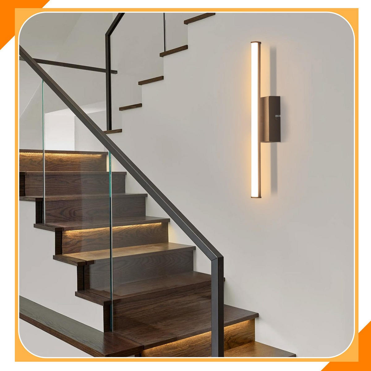 LED nástěnné svítidlo Yaskus 34,2/10/5,5 cm - černá, kov (10/5.5/34.2cm) - Nettlife