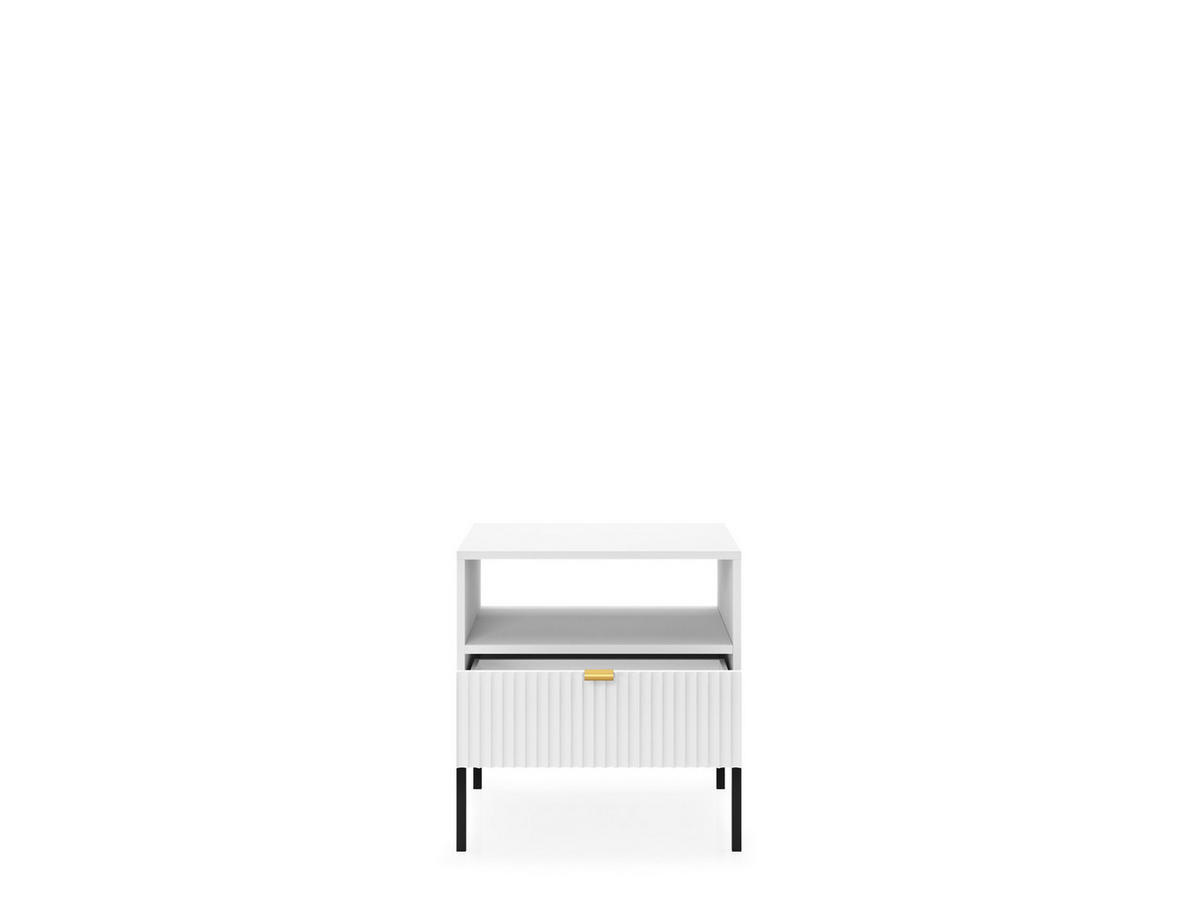 NACHTTISCH WEIß - Weiß, Holzwerkstoff (54/56/39cm) - FURNLUX