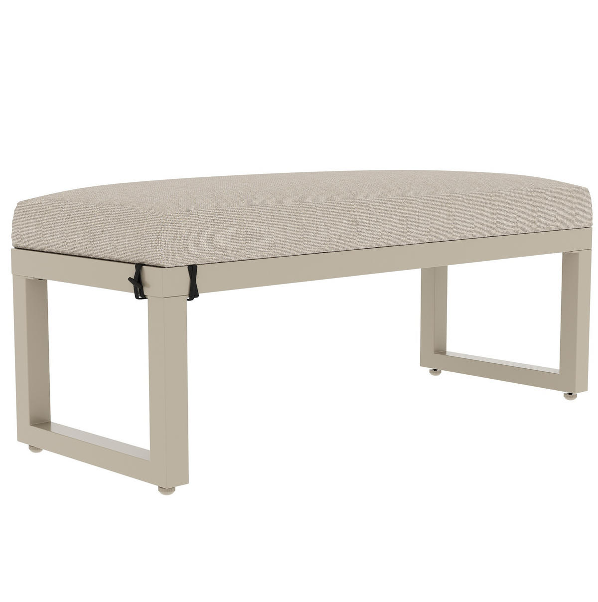 LOUNGEGARNITUR aus Metall & Kunststoffholz 110x58x78cm Beige - Beige, Metall - Modfu