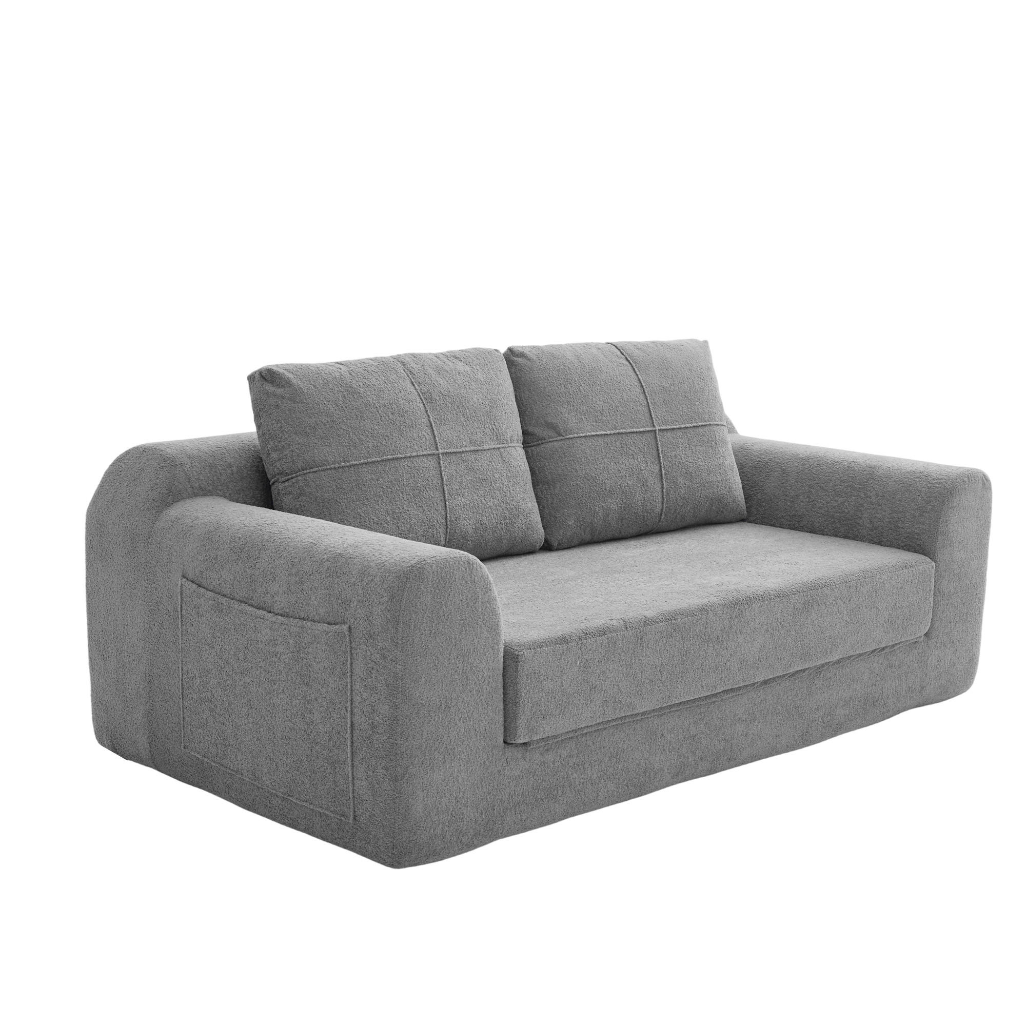 ComfortXL Schlafsofa Grau 96x61.5x178 cm