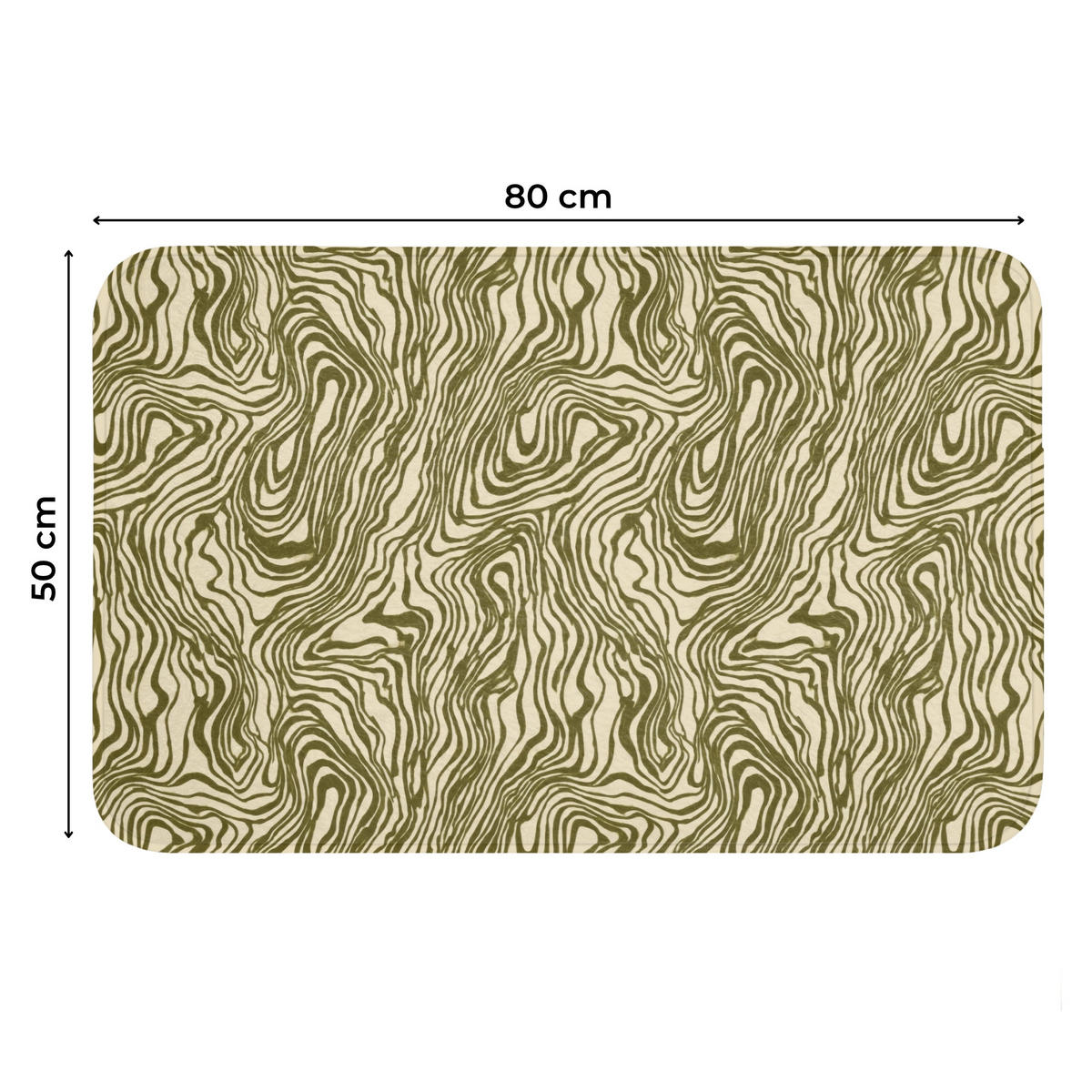 WC PŘEDLOŽKA Abstraktní - Mramor - Zelený 80x50 cm - tmavě zelená, textil/plast (80/1cm) - OnlyWow