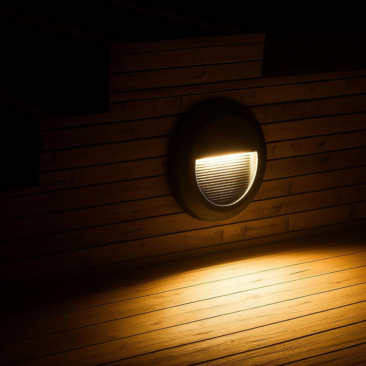 LED WANDLEUCHTE Schwarz Rund - Schwarz, Kunststoff (15/2.7/15cm)