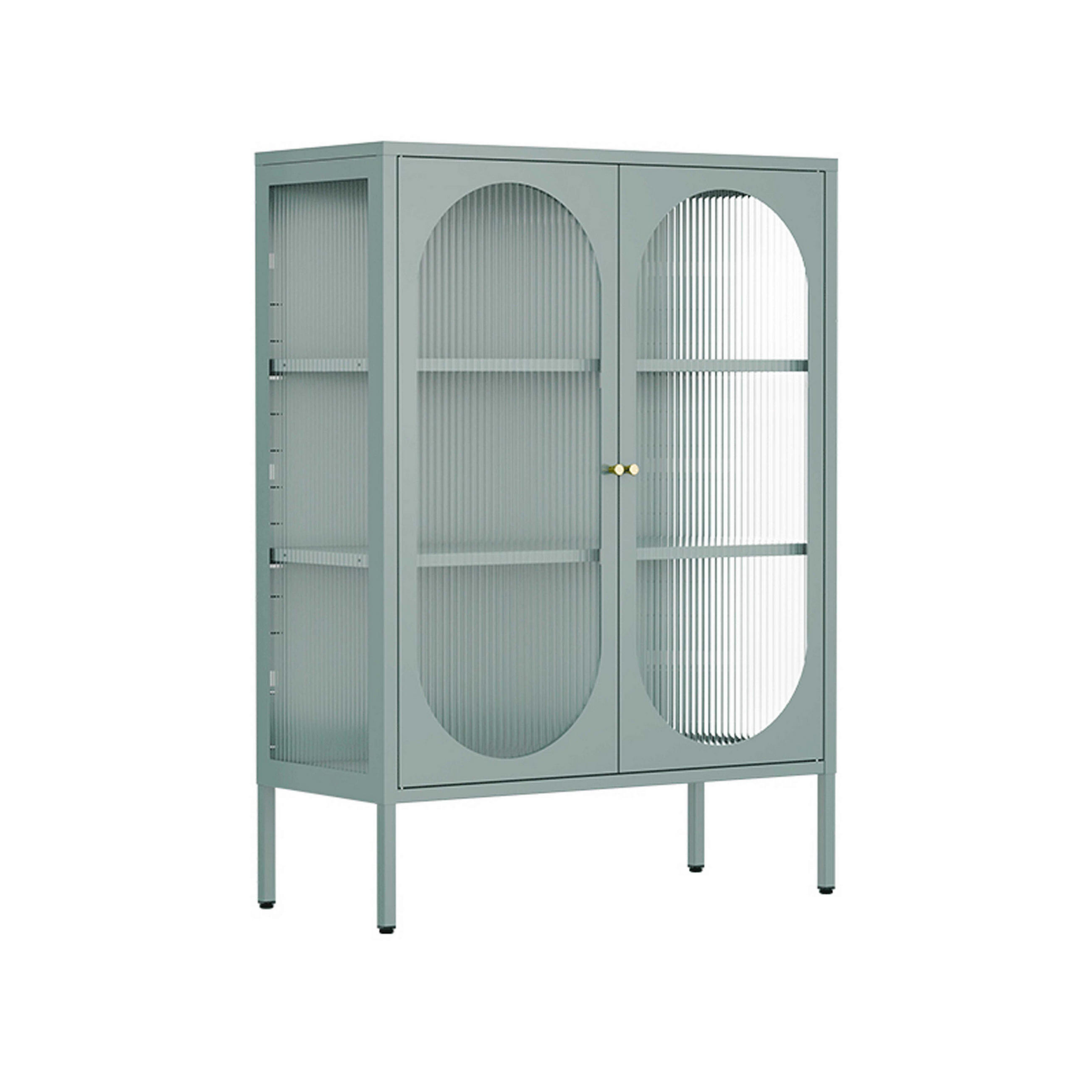 SIDEBOARD, Salbeigrün - Grün, Metall (35/110/80cm) - Oviala