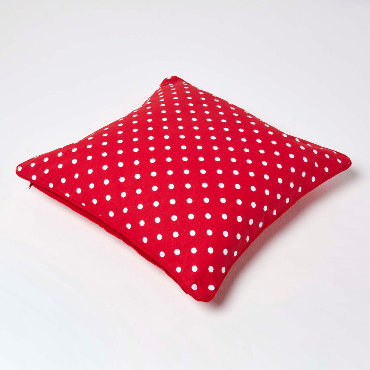 KISSENHÜLLE Polka Dots 45/45 cm, 100% Baumwolle - Rot, Textil (45/45cm) - Homescapes