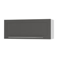 KLAPPHÄNGESCHRANK Kvantum W4B/90 Graphit Matt / Weiß Matt 90 / 32,5 / 36cm - Graphitfarben/Weiß, Holz/Holzwerkstoff (90/36/32.5cm) - Feldmann-Wohnen
