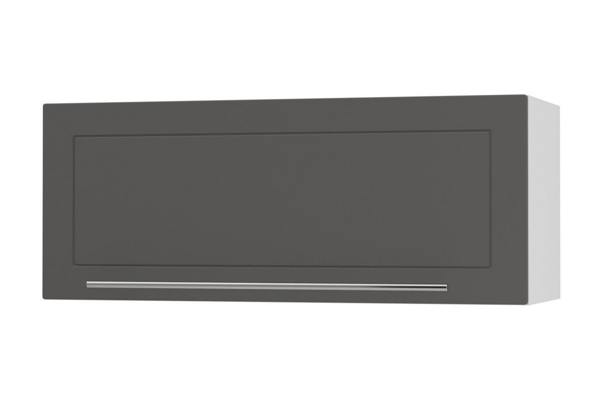 KLAPPHÄNGESCHRANK Kvantum W4B/90 Graphit Matt / Weiß Matt 90 / 32,5 / 36cm - Graphitfarben/Weiß, Holz/Holzwerkstoff (90/36/32.5cm) - Feldmann-Wohnen