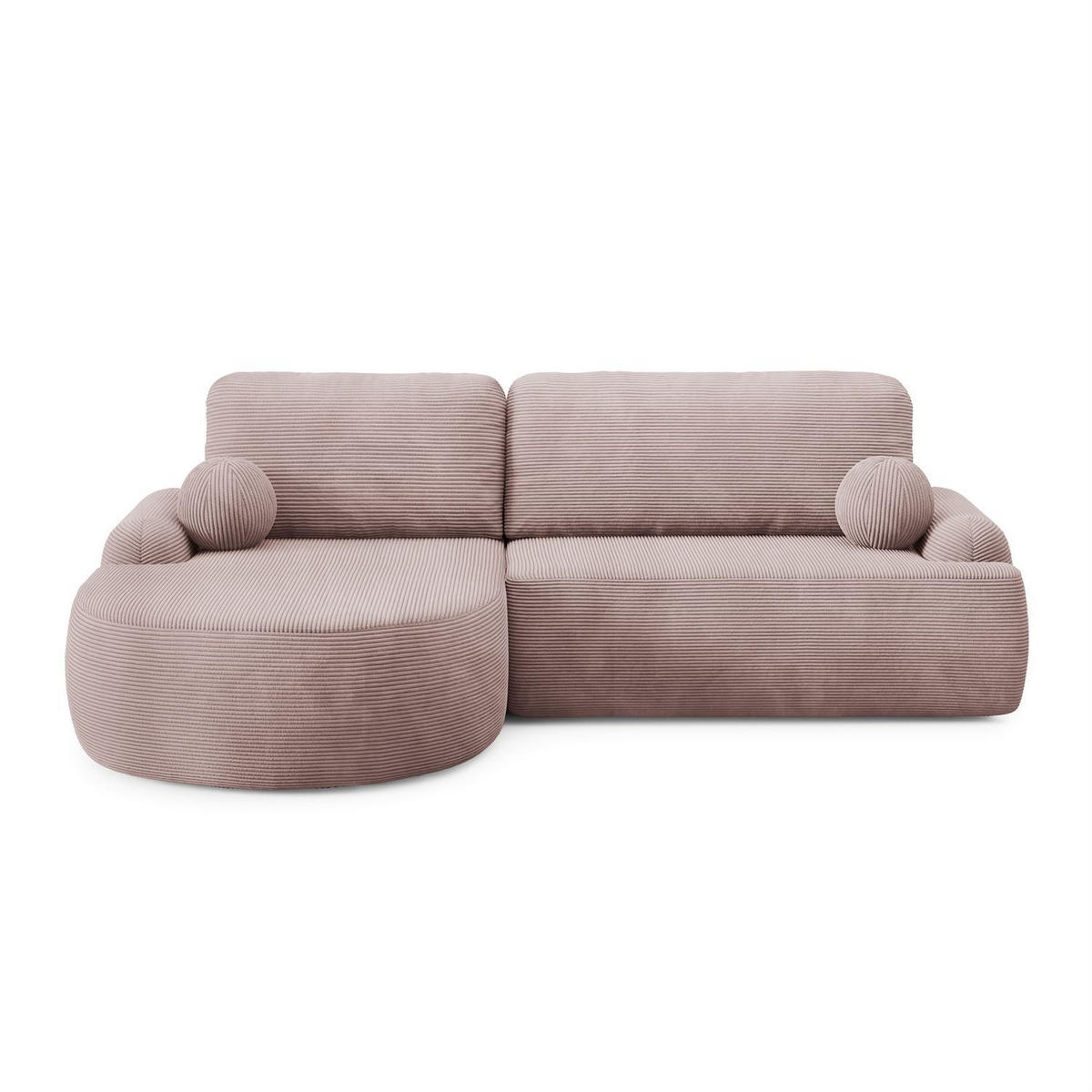 ECKSOFA CLEO II mit Schlaffunktion Version Linke Poso 145 - Rosa, Kunststoff (264/172cm) - Lookway