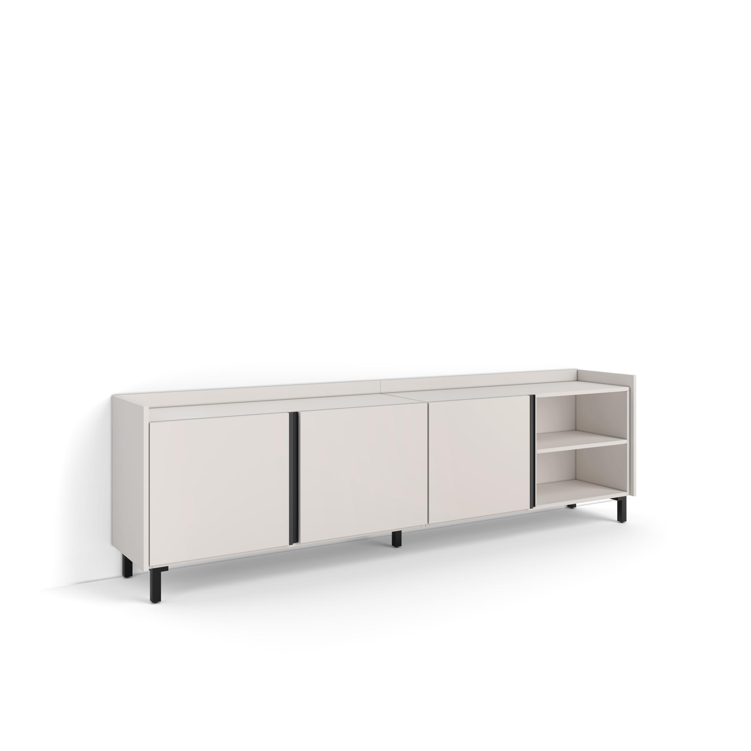 Skraut Home Lowboard, Beige 207x61x35 cm