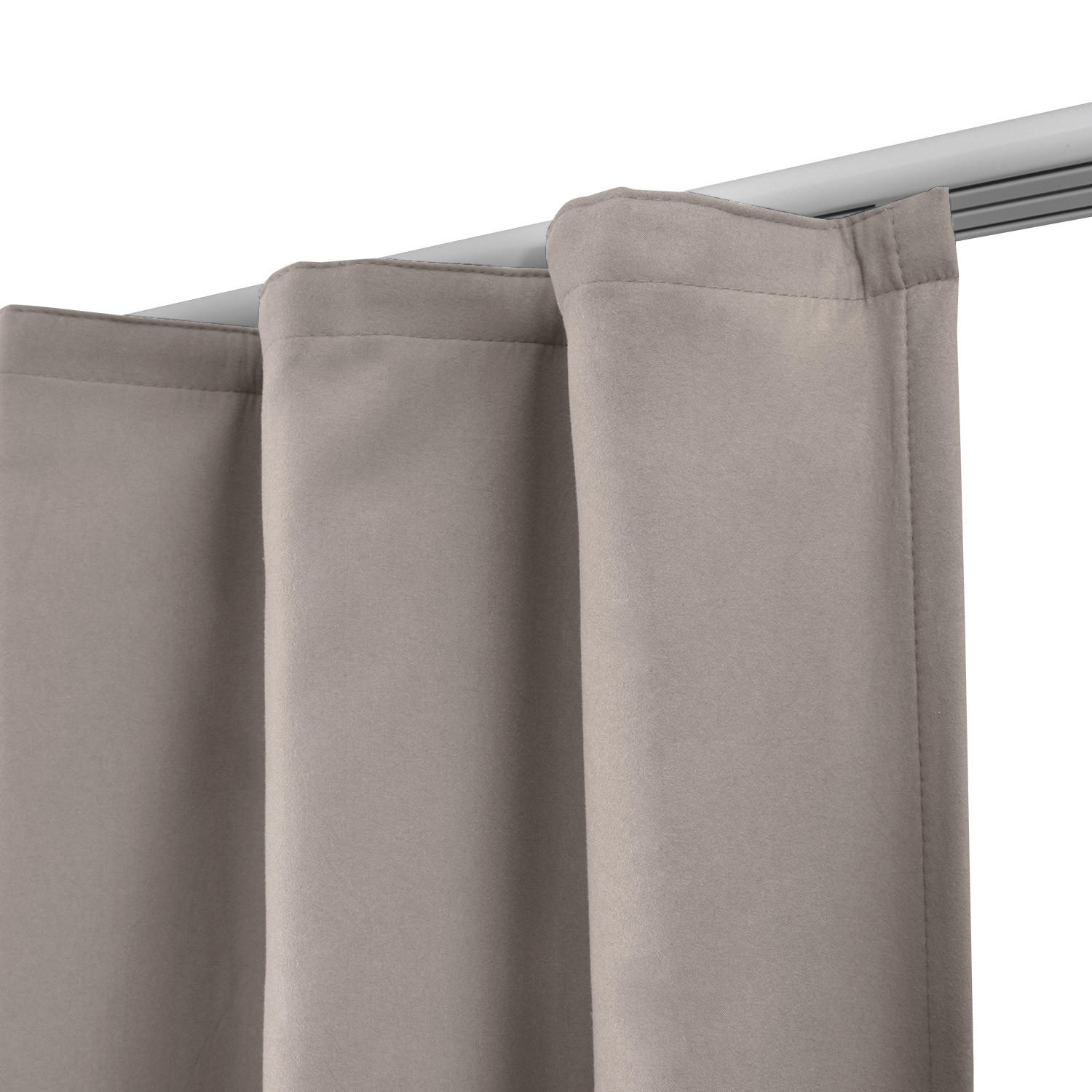 VORHANG Amelie TK mit Kräuselband 140x245cm Sand (2tlg) - Sandfarben, Textil (140/245/1cm) - Beautissu 