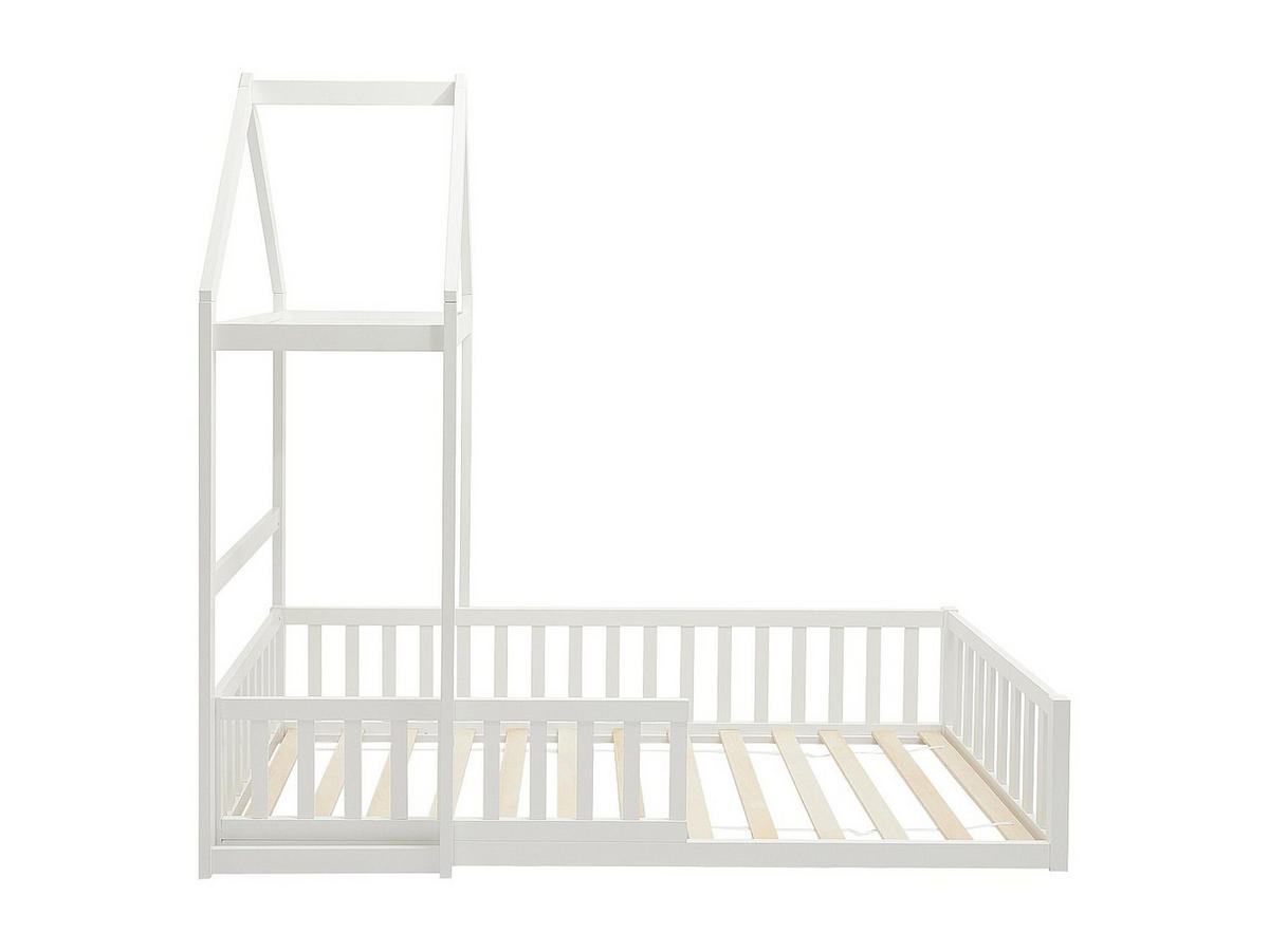 HAUSBETT - 1 Person - holz - weiß Varlaine - Weiß, Holz (90/190cm) - Vente-Unique