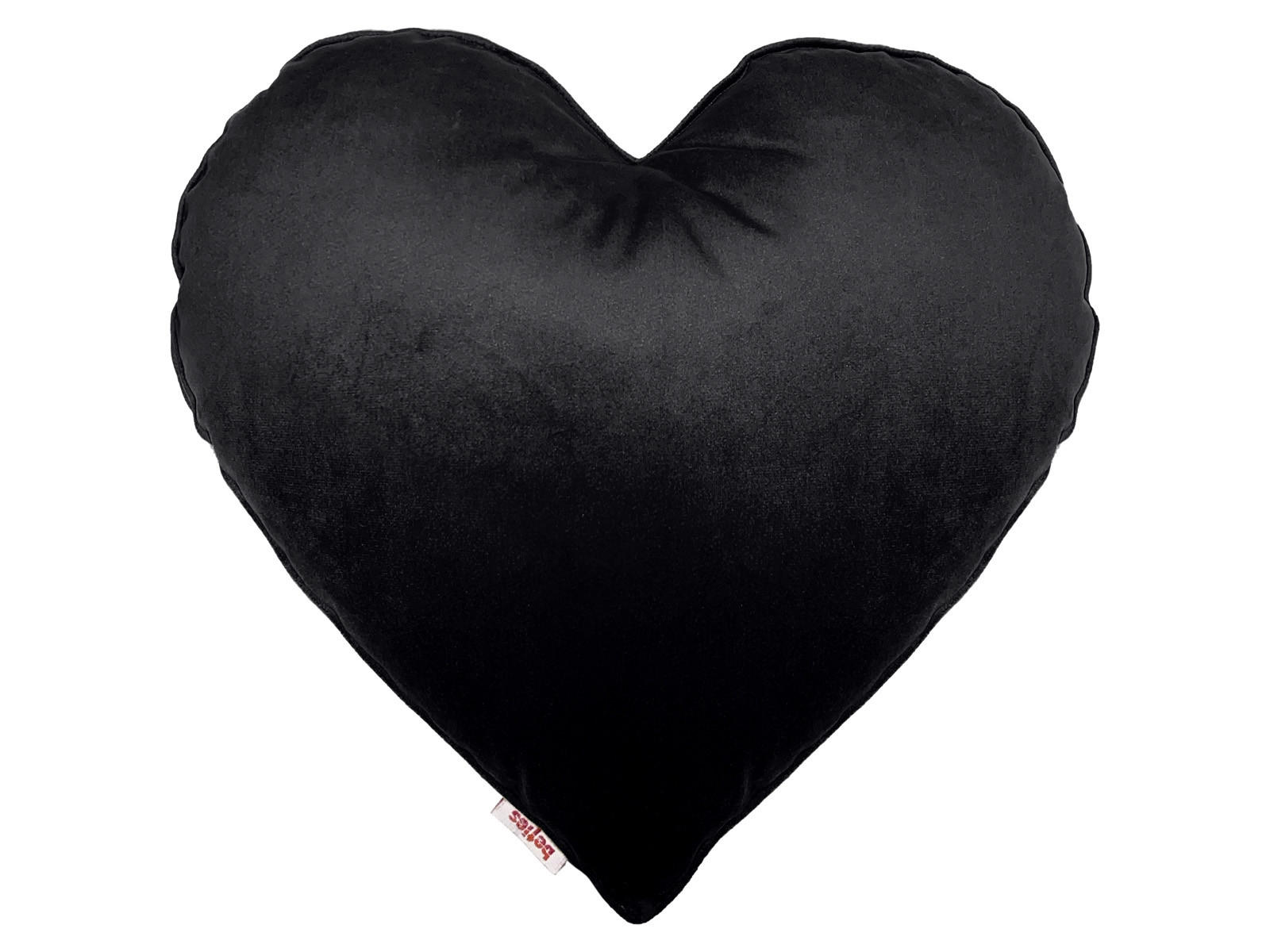 HERZKISSEN Samt&Sonders schwarz 35x32 cm - Schwarz, Textil (34/32cm) - beties Heimtextil