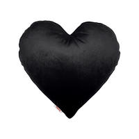 HERZKISSEN Samt&Sonders schwarz 35x32 cm - Schwarz, Textil (34/32cm) - beties Heimtextil
