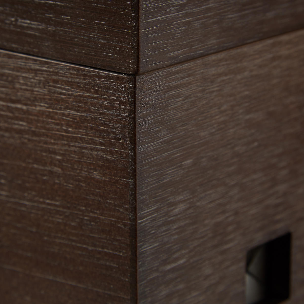 KABELBOX - Dunkelbraun, Holz (14/25.5/16.5cm) - Relaxdays
