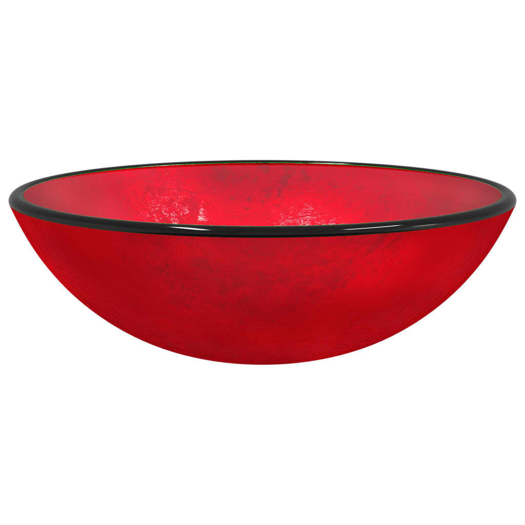 WASCHBECKEN Leblanc 42/42/14 cm - Rot, Glas (42/14/42cm) - Nettlife