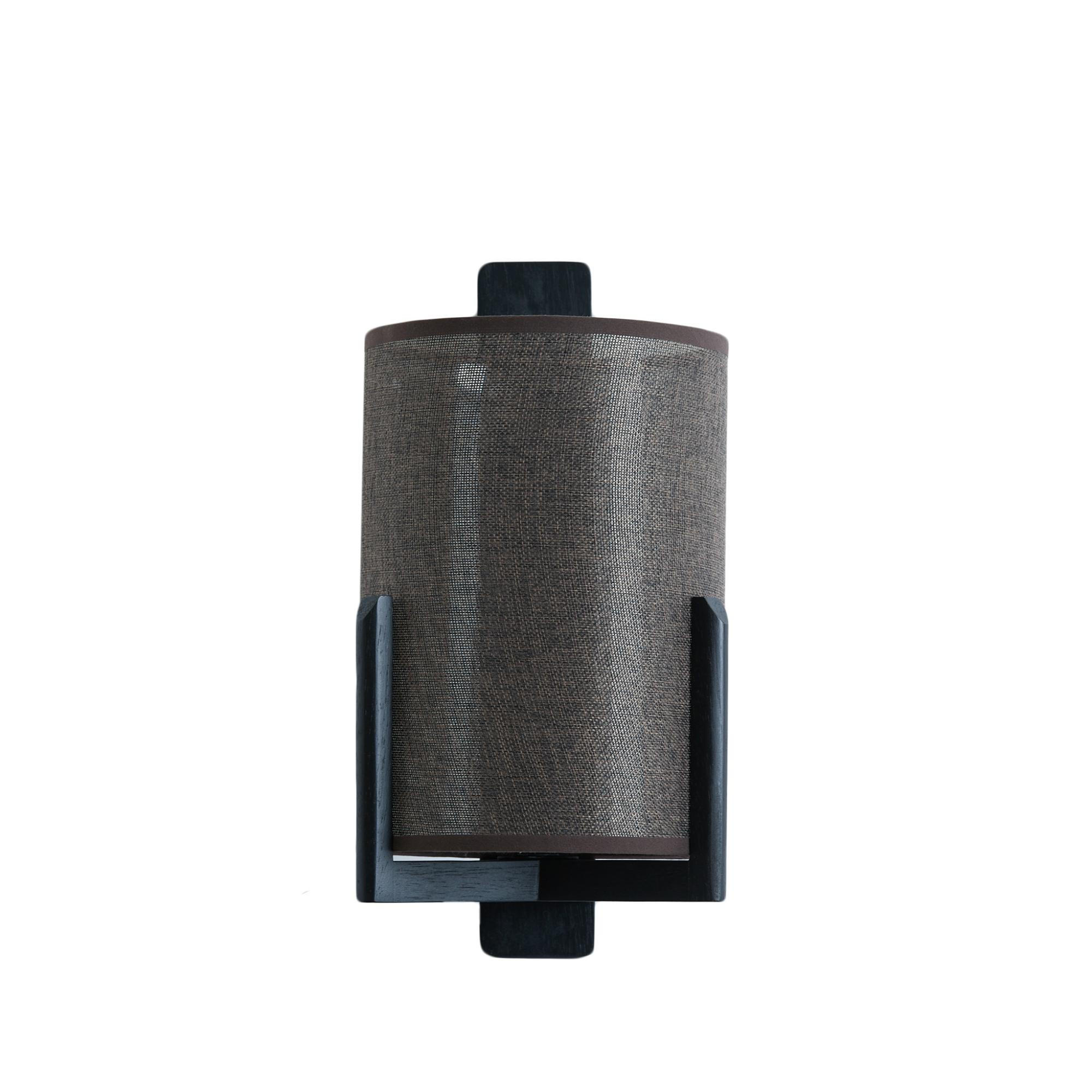 WANDLEUCHTE Litto Schwarz 22/18/36 cm - Schwarz, Holz (18/36/22cm) - Light & Living