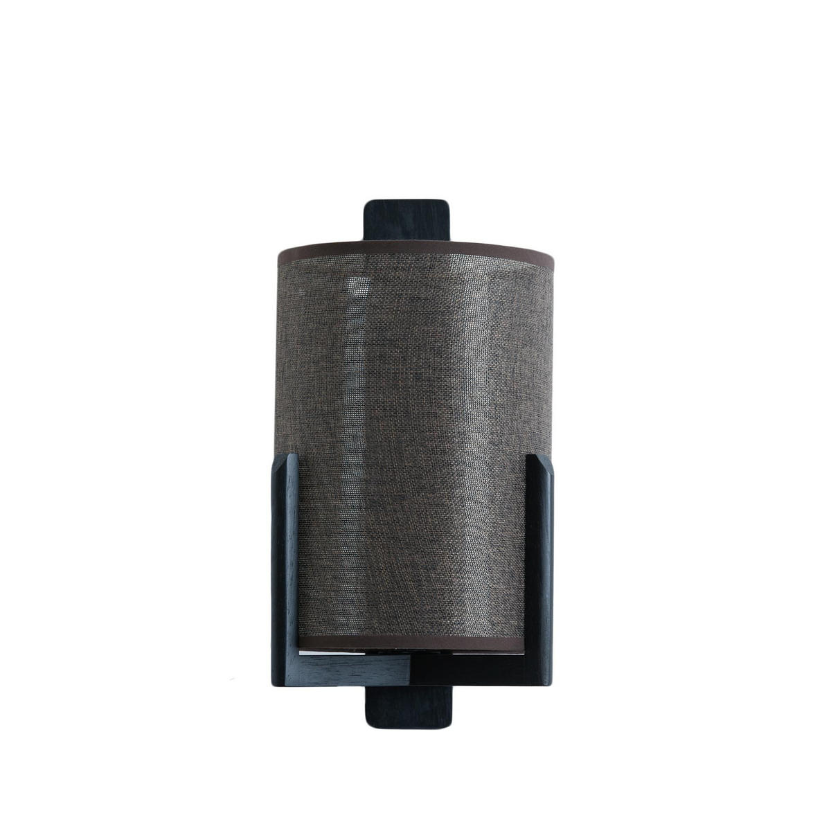 WANDLEUCHTE Litto Schwarz 22/18/36 cm - Schwarz, Holz (18/36/22cm) - Light & Living