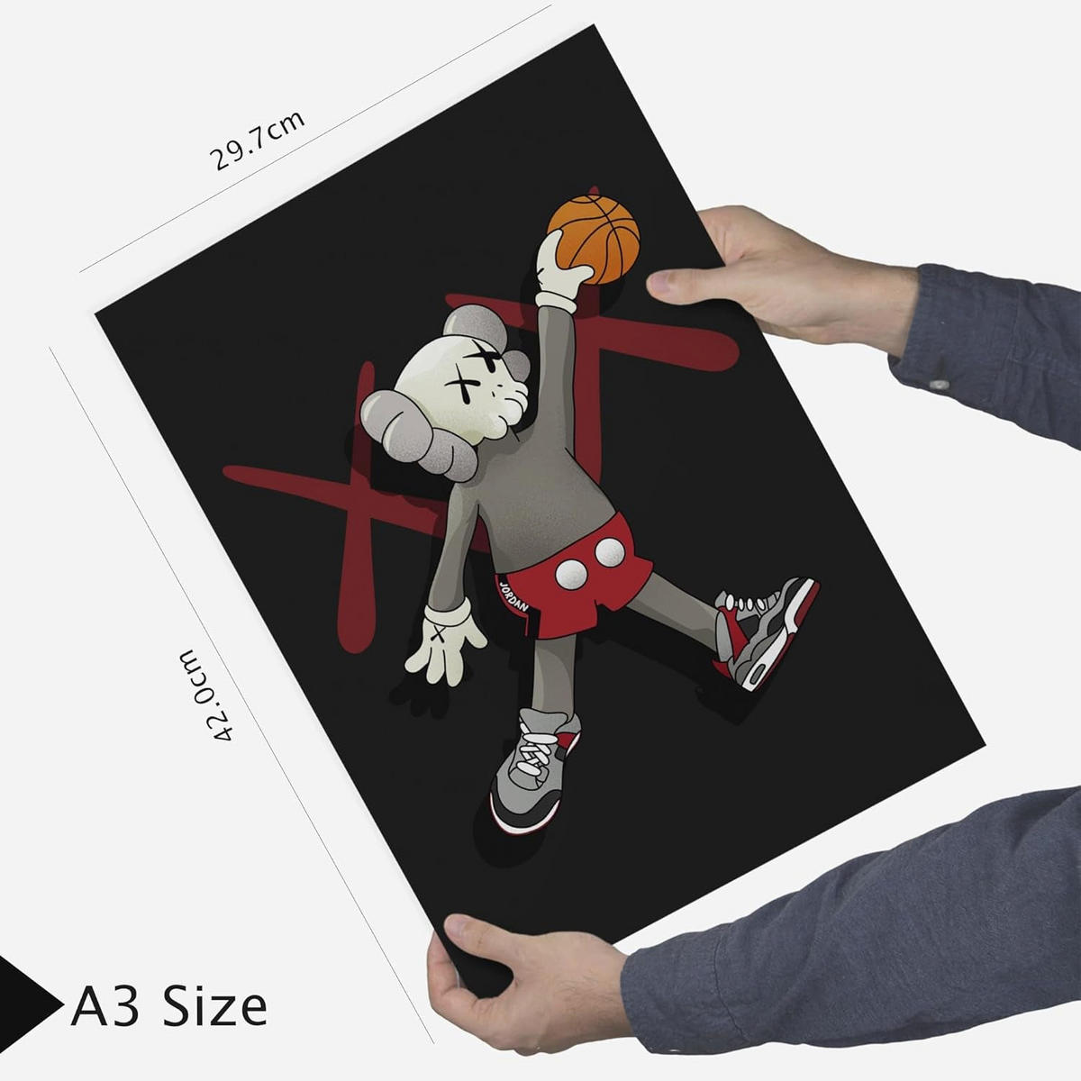 POSTER Set Mit 6 Ikonischer Basketball-König James Jordan Nike Größe A3 und A4 Rahmenlos - Klar, Papier (29.7/1/42cm) - Nacnic