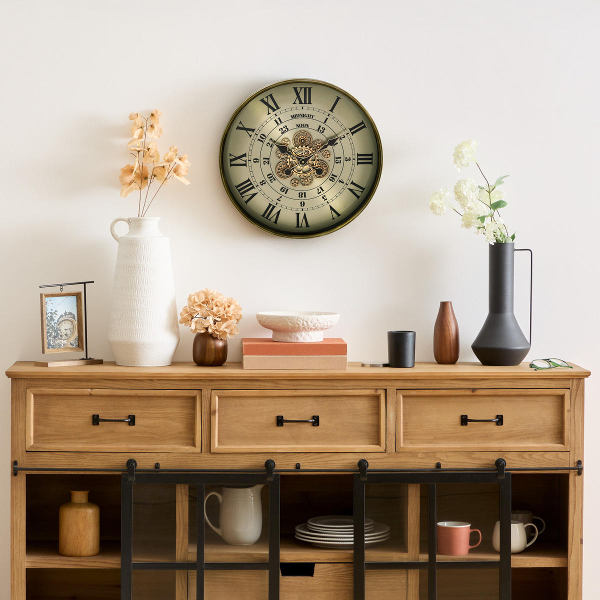 UHR Michel Metall 60/60/8 cm - Grün, Metall (60/8/60cm) - Atmosphera Createur d´interieur