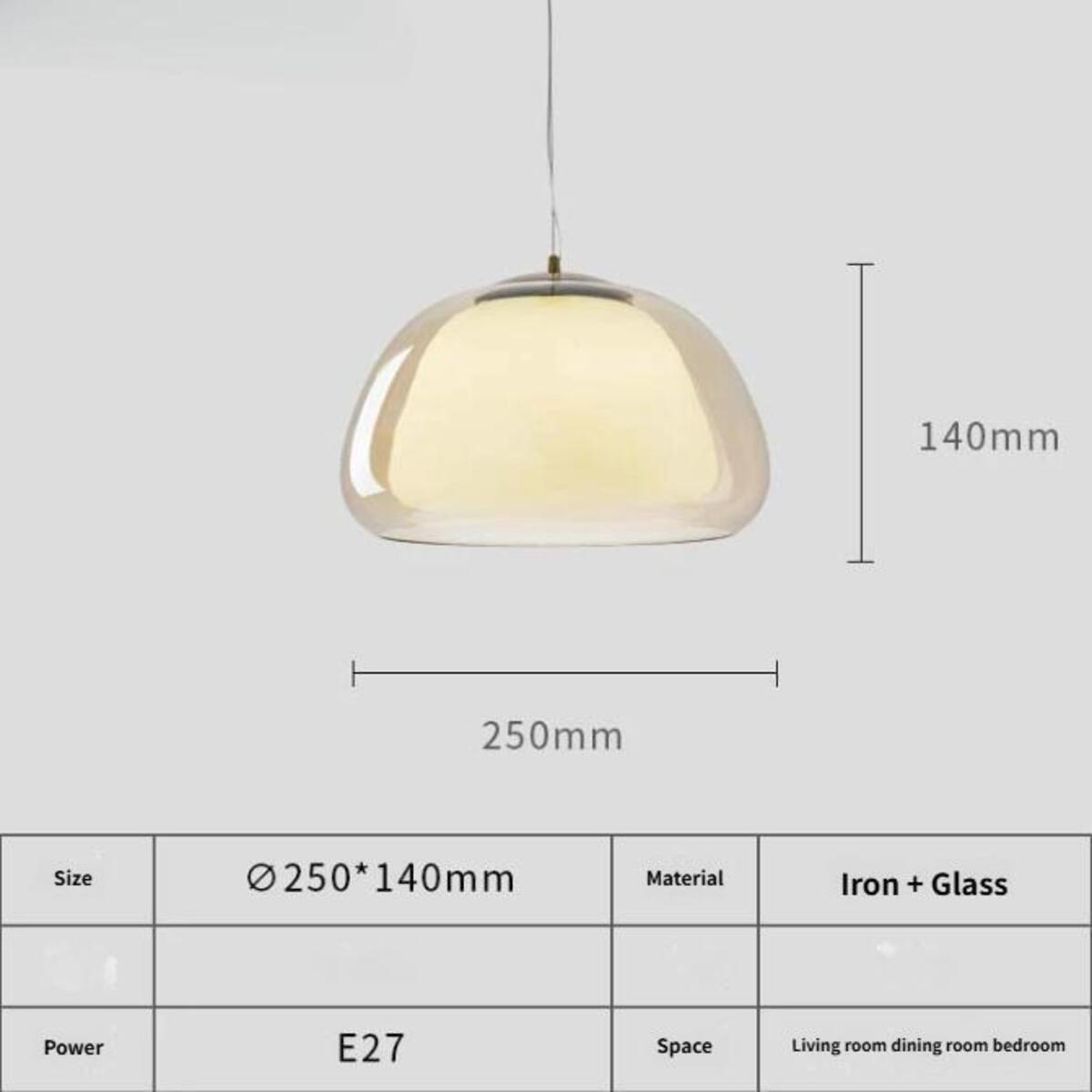 LED-HÄNGELEUCHTE Transparent 12W 25/25/14-150 cm - Transparent, Glas (25/25/14cm) - Authentics