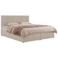 POSTEL BOXSPRING SOLVEN 140/200 - Krémová Jersey - Topper T25 - H3 - černá/krémová, textil/plast (140/200cm) - MKS