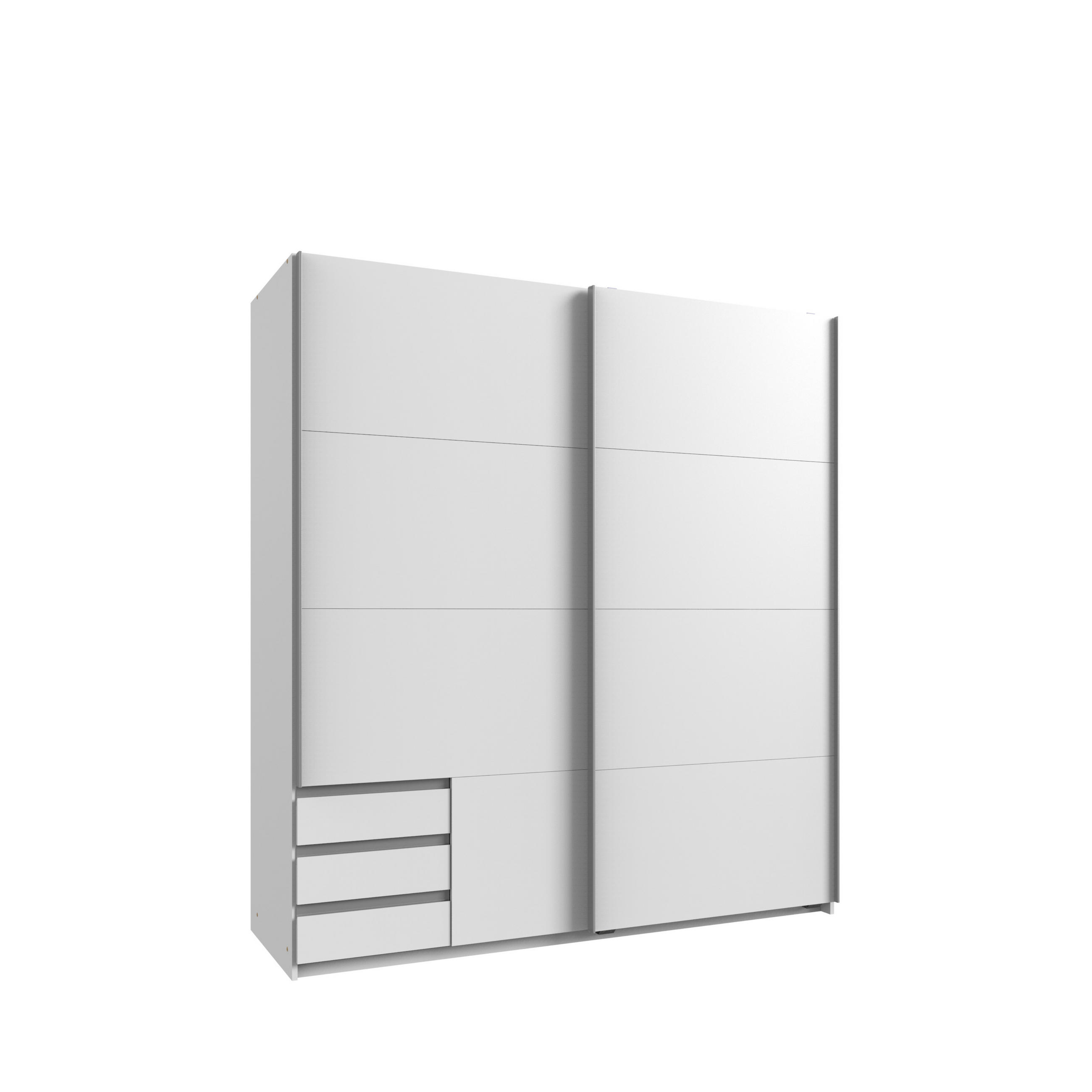 luma-home Schwebetürenschrank Weiß 179x198x65 cm