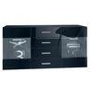 SIDEBOARD Carlos Schwarz Hochglanz - Schwarz Hochglanz, Holzwerkstoff (139/72/35cm) - Vladon