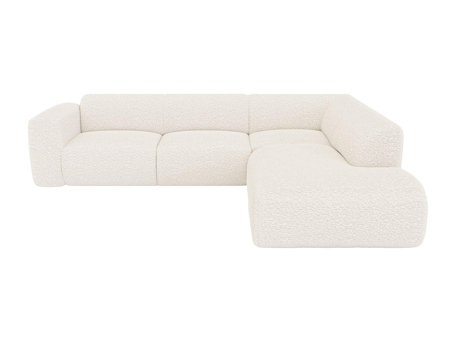 SOFA - 6 Personen - stoff - weiß Pogni - Weiß, Textil (269/221cm) - Vente-Unique