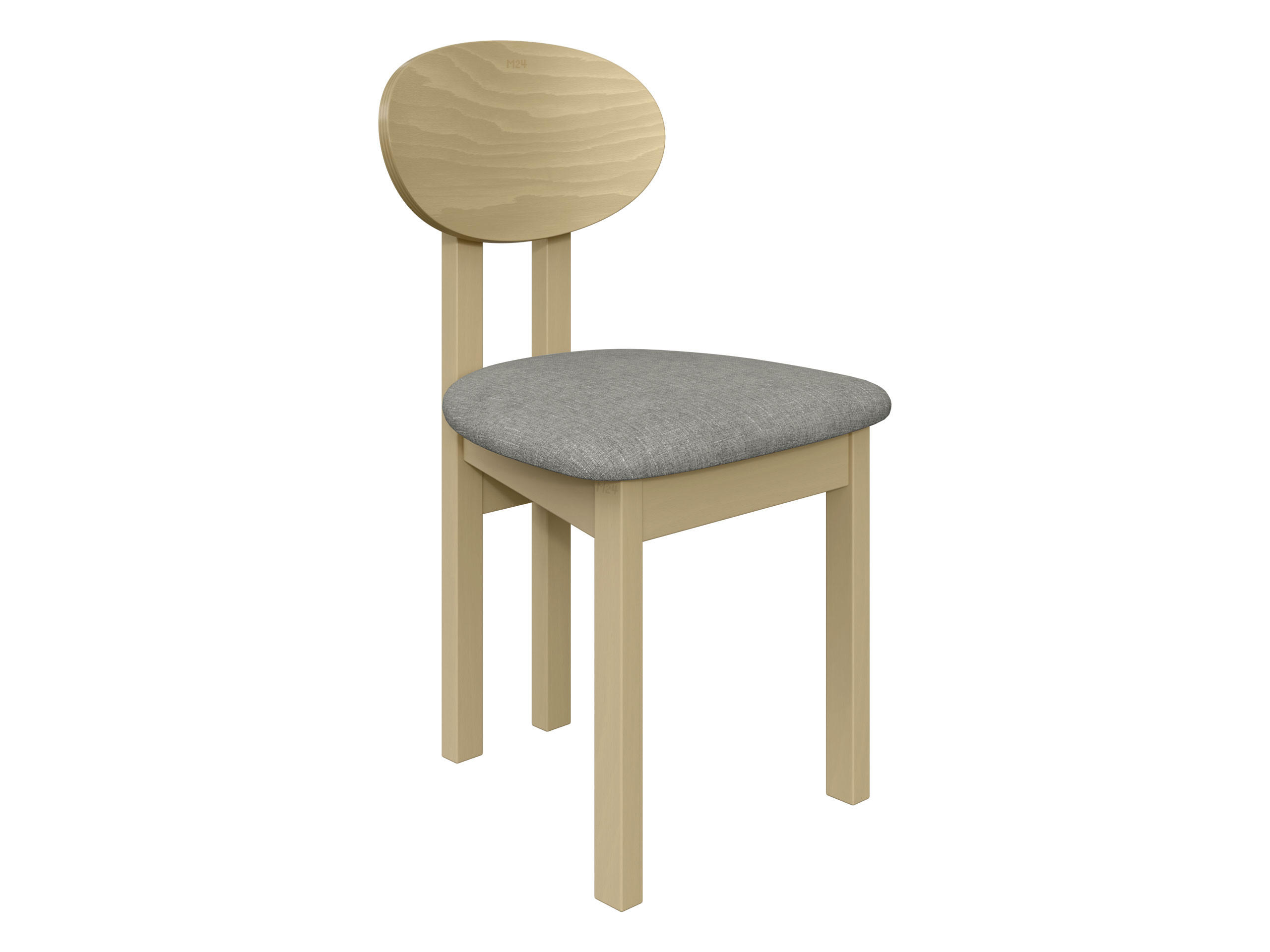 ESSZIMMERSTUHL Divo III - Hellgrau/Sonoma Eiche, Holz/Textil (47/85/48cm) - MIRJAN24